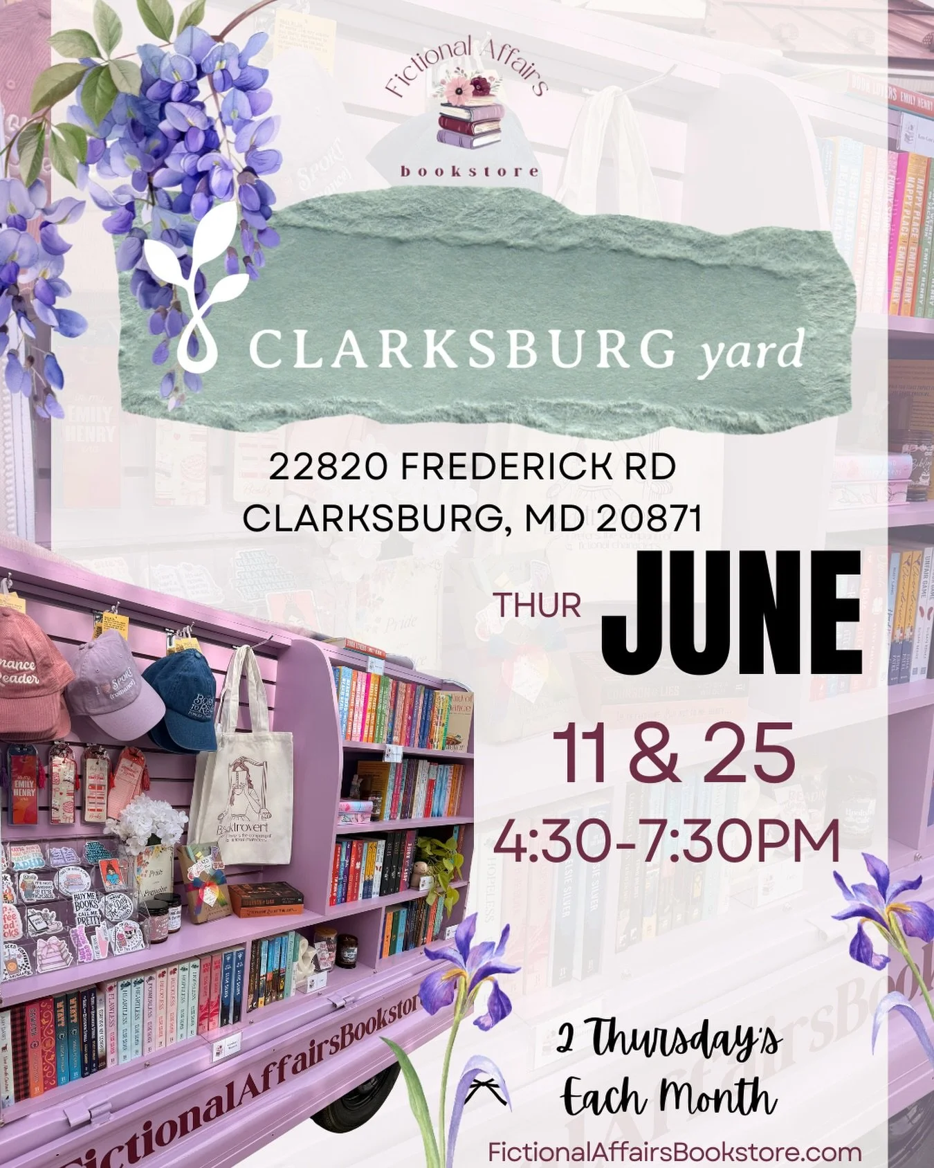Our next pop up this week is at @theclarksburgyard on Thursday 6/11 from 4:30-7:30pm.

If you&rsquo;re in the area drop by! 
Some amazing vendors will be there including my girlies: 
🌻 @thesilvacreations 
🌸 @the.imperfect.candle