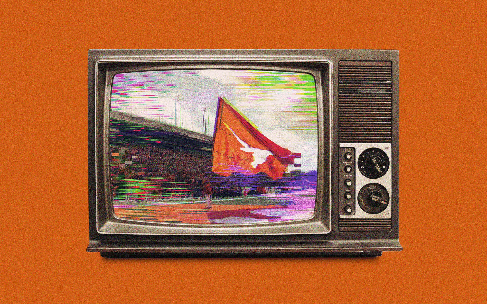 Photo illustration for Texas Monthly story "So Long, Longhorn Network."