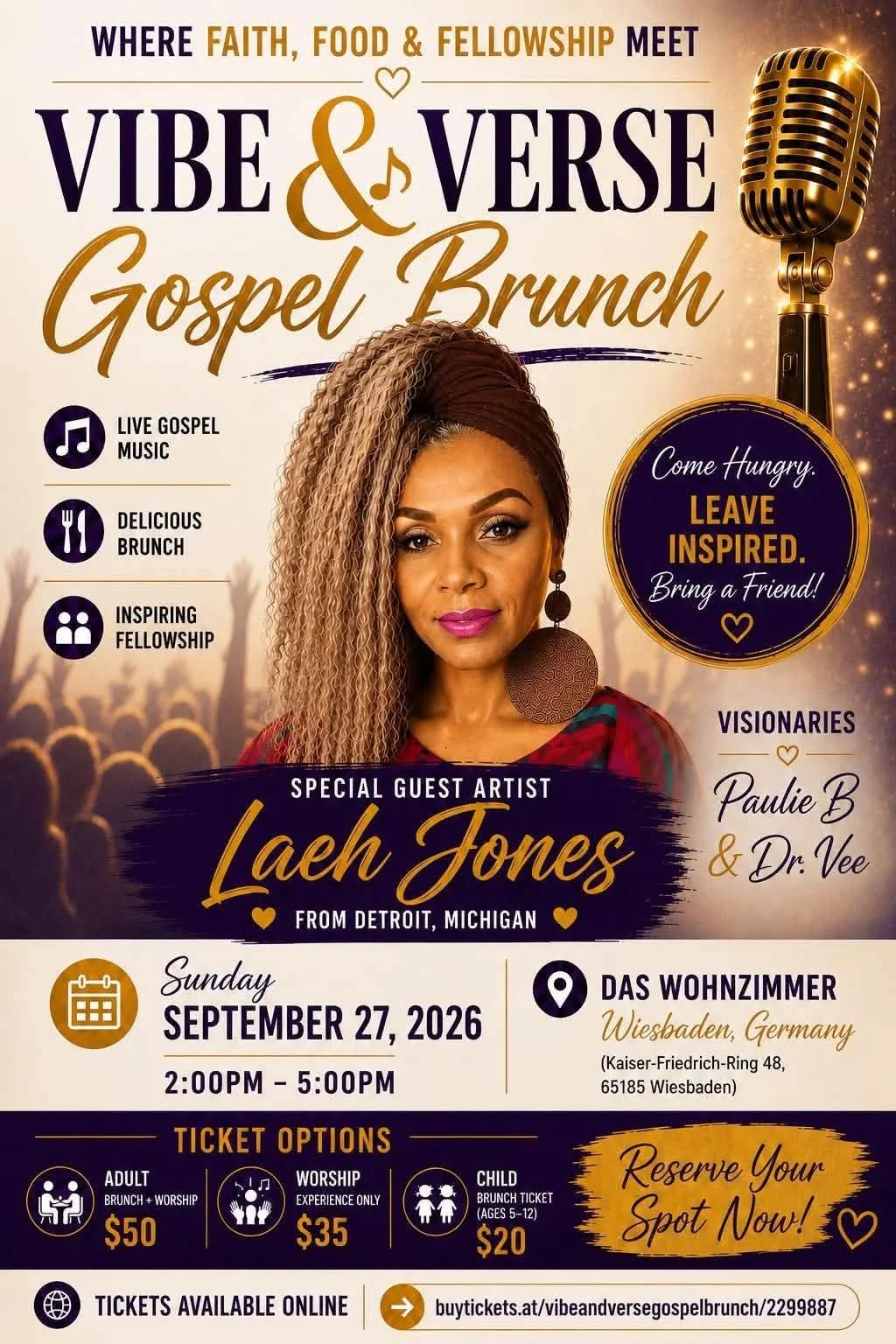 Vibe &amp; Verse - Gospel Brunch 14:00 Uhr - 18:00 Uhr