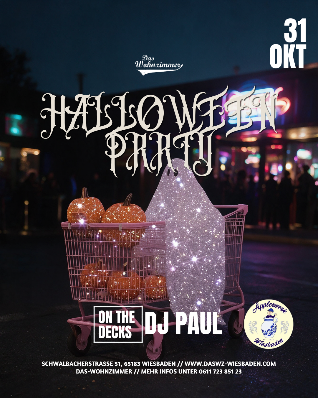 Halloween Party - Äpplerwerk - DJ Paul 23:00 - 04:00 Uhr 