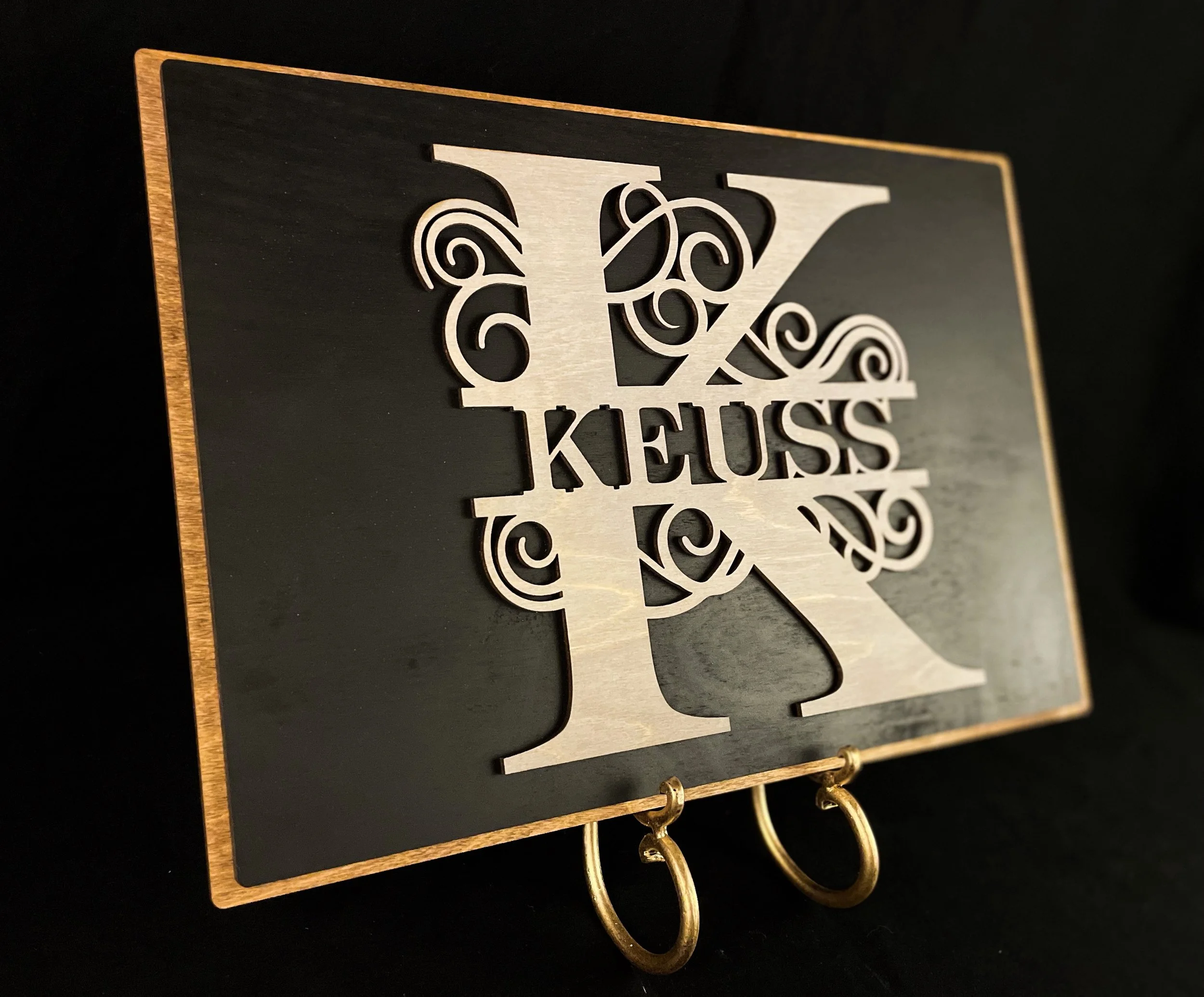 Custom Laser-Cut Monogram Sign — Personalized Family Name Wall Art — Realtor Closing Gift