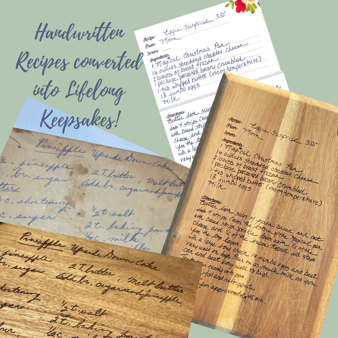 Handwritten Recipe Cutting Board