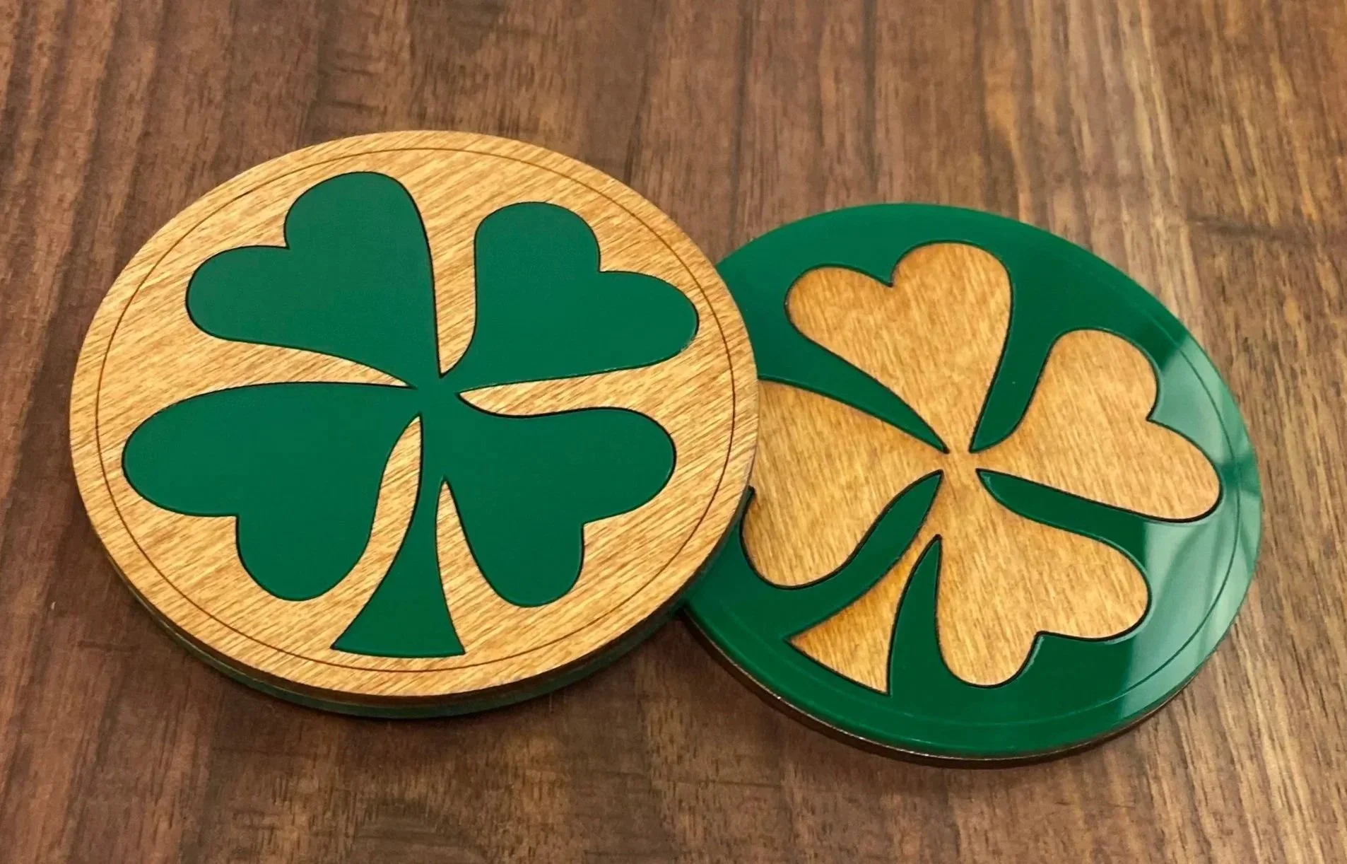 Four Leaf Clover | Shamrock Coaster Set