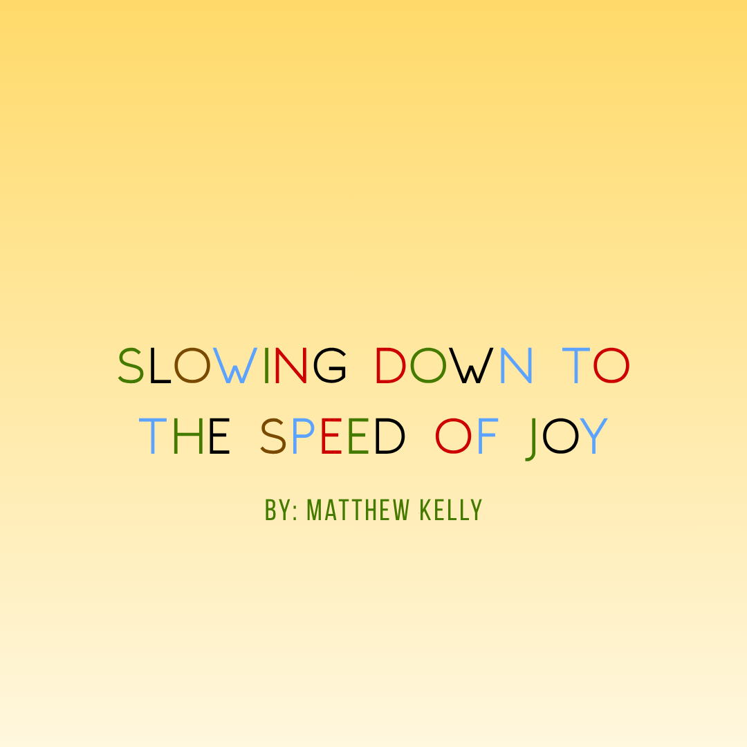 Slowing Down to the Speed of Joy Book Discussion