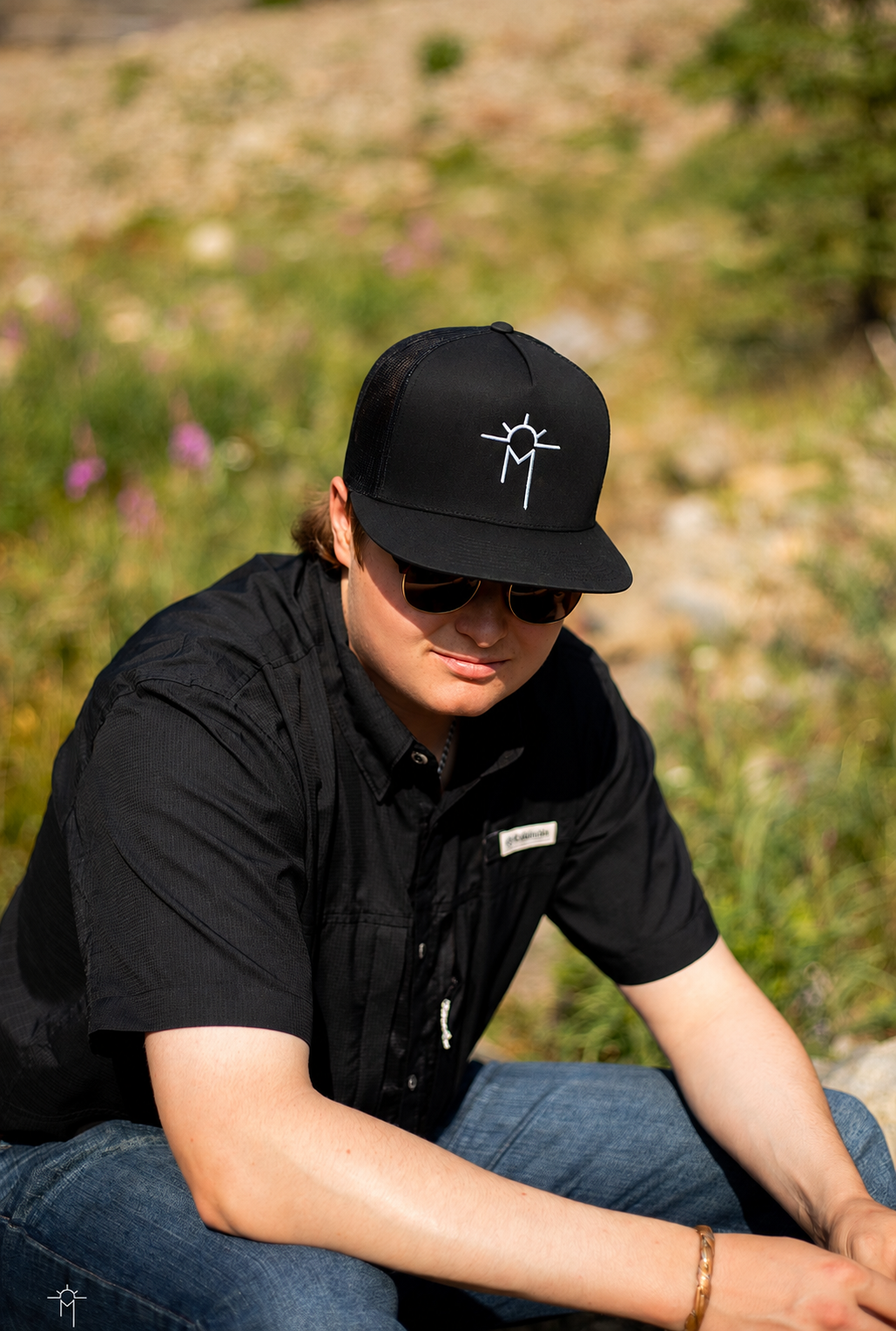 Black and White Brand Hat