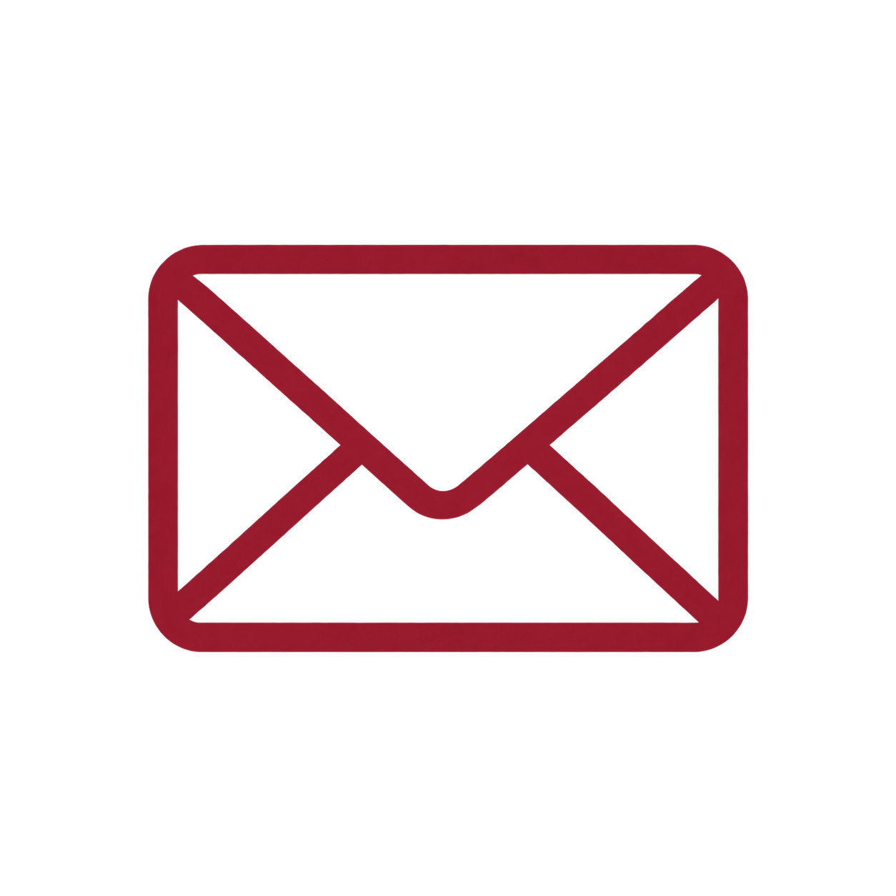 Red email icon with an envelope symbol.