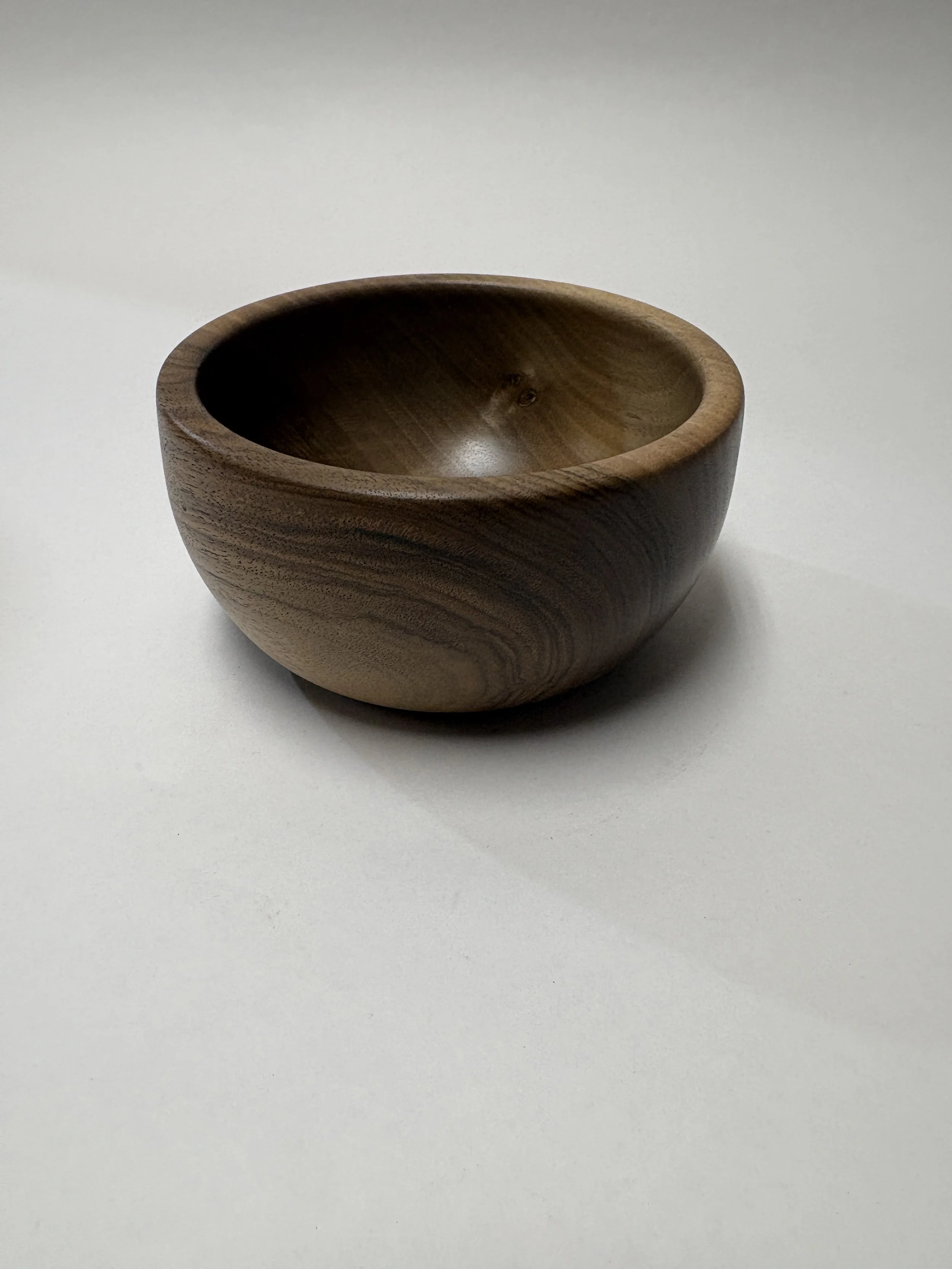 Hand-Turned English Walnut Single Serving Bowl