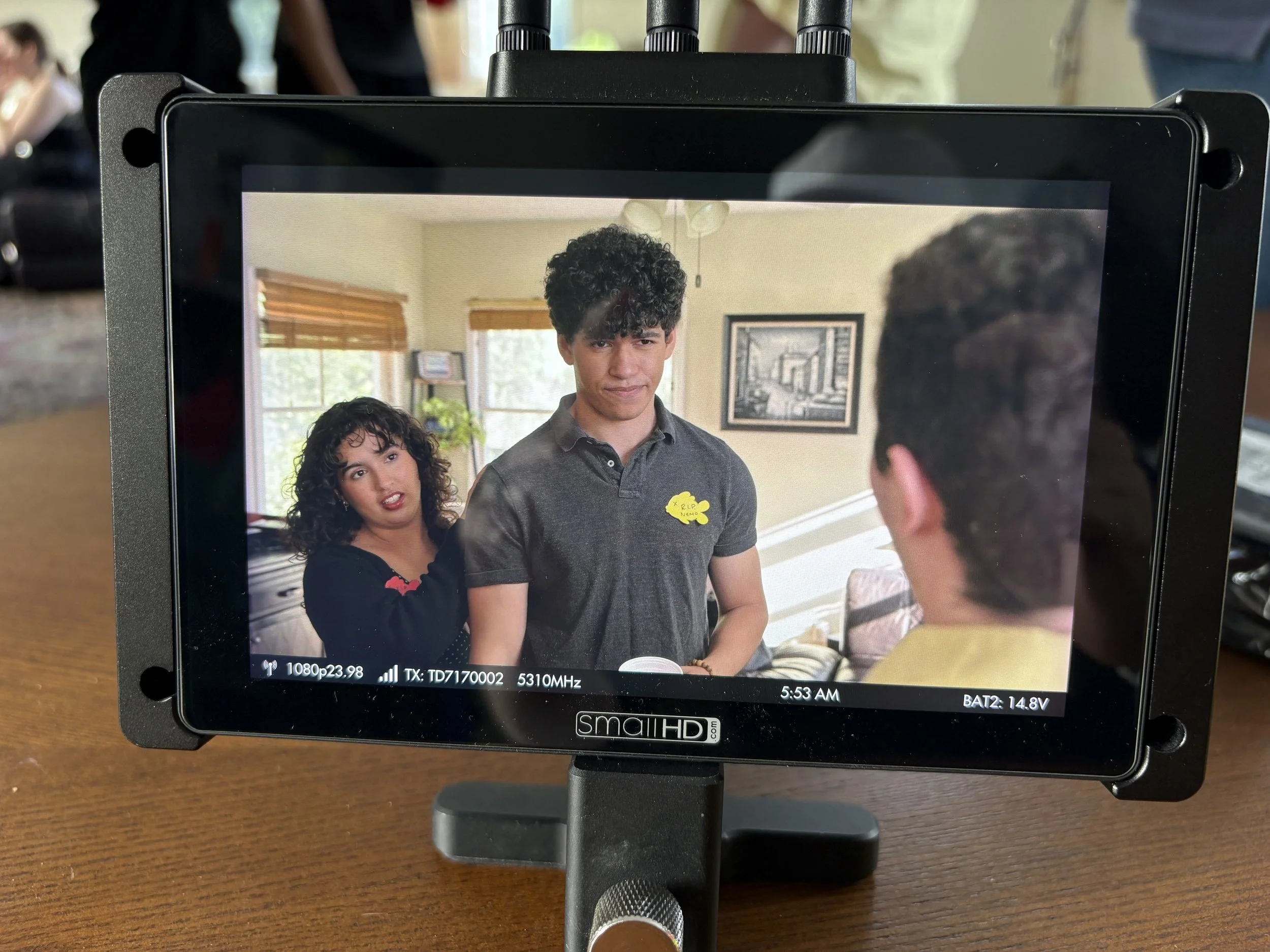 On set of 'Fish Funeral'