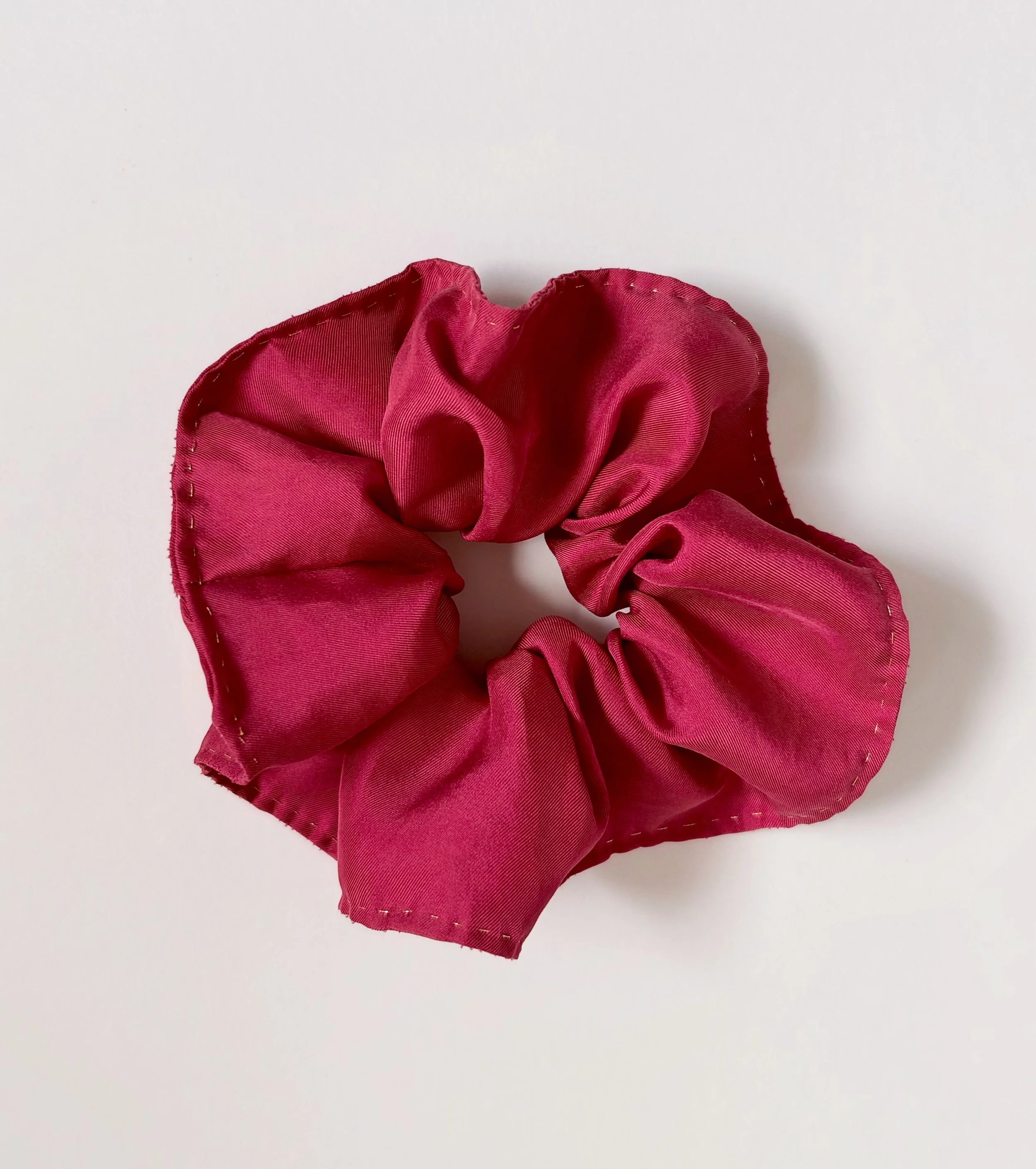 Silk Scrunchie - Ruby Red