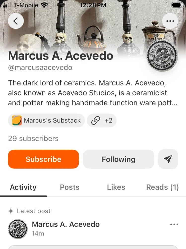 Starting a substack! For all of the folks who have requested an online shop, good news, it&rsquo;s coming round the mountain 🔥 Keep up with the latest Fire and Brimstone Pottery news, shop info and markets on my substack. Link is in the linktree. Su