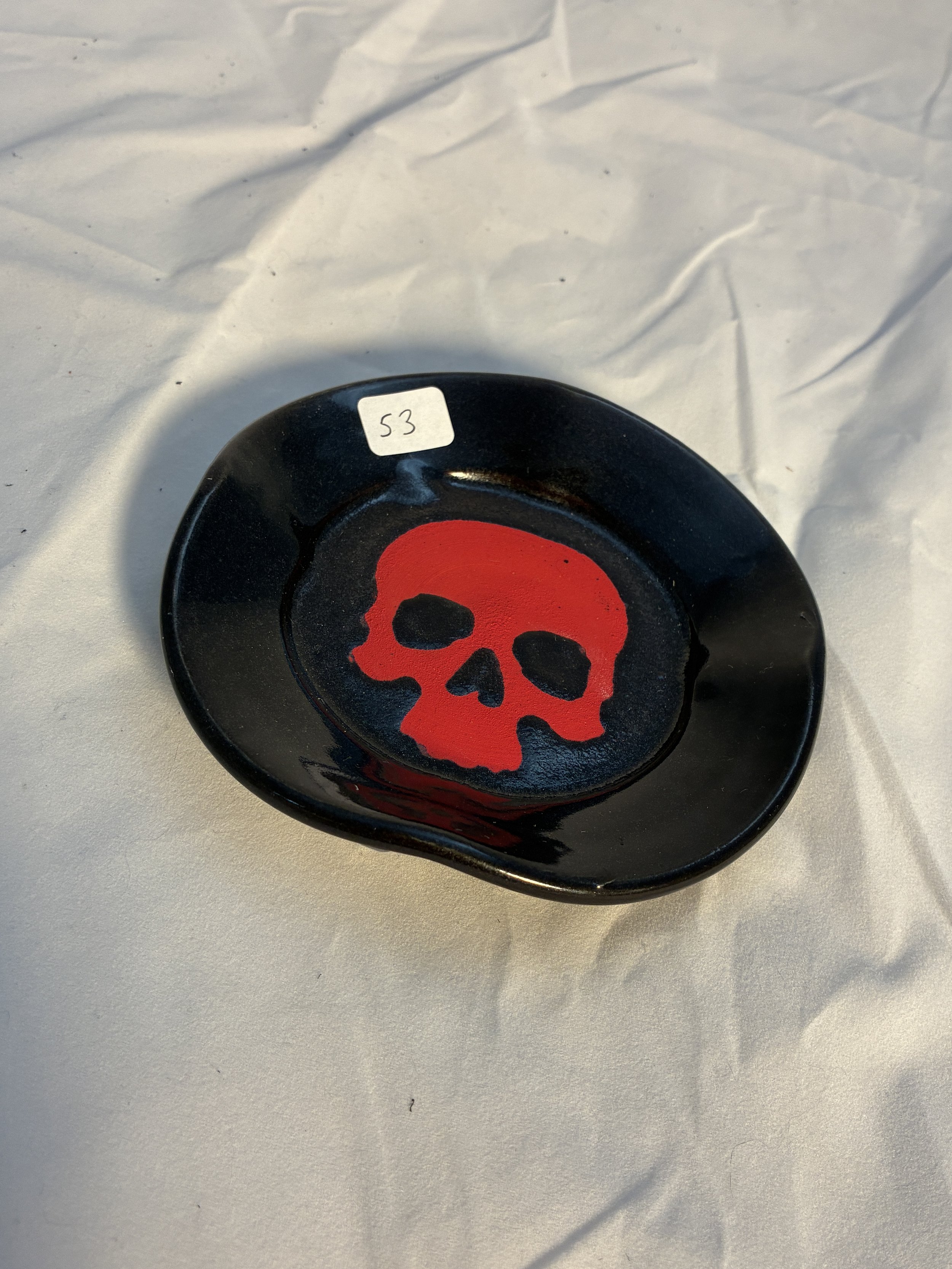 No. 53 - Black and Red Skull Spoon Rest