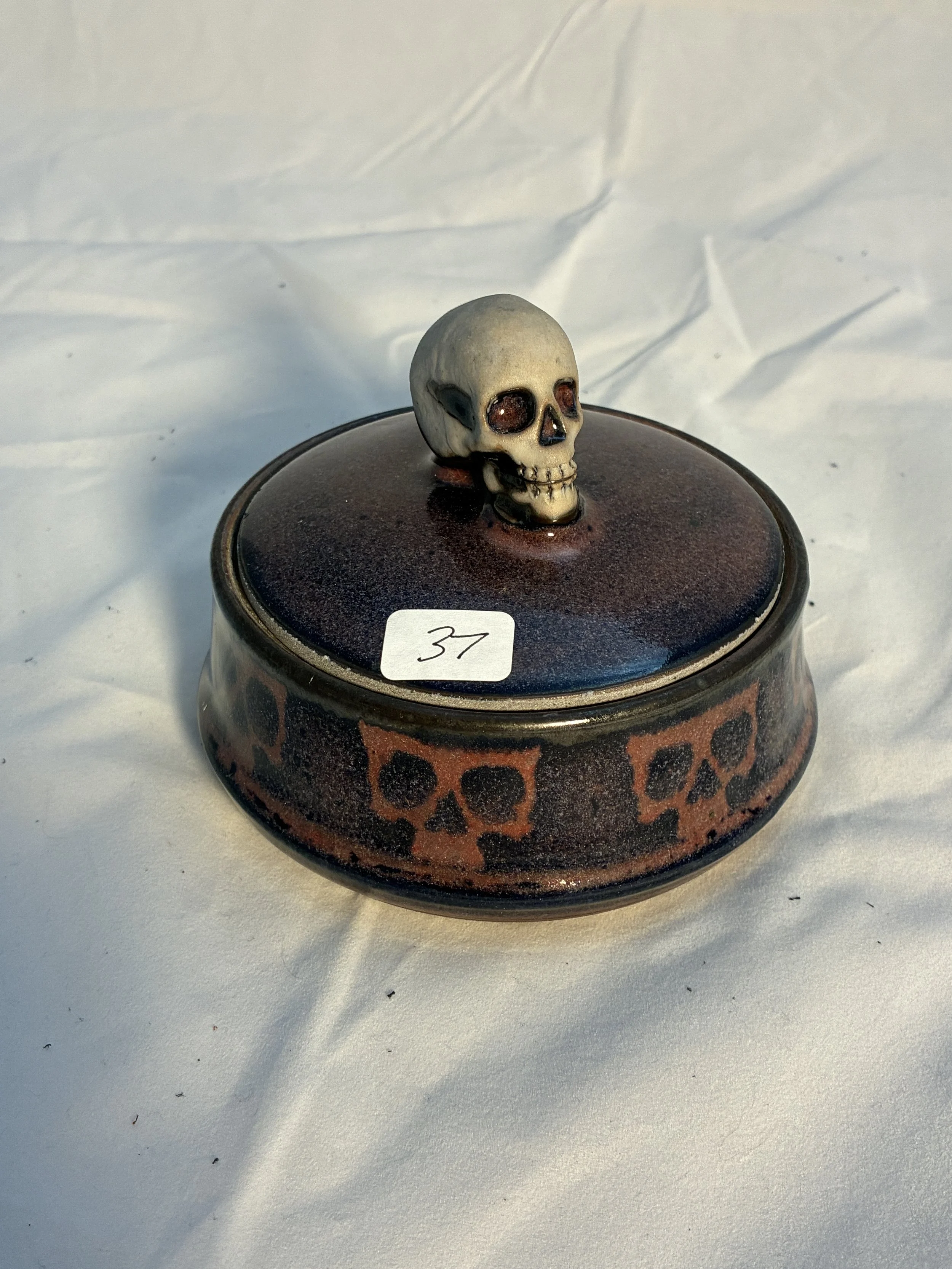 No. 37 - Midnight Skull Salt Cellar Jar