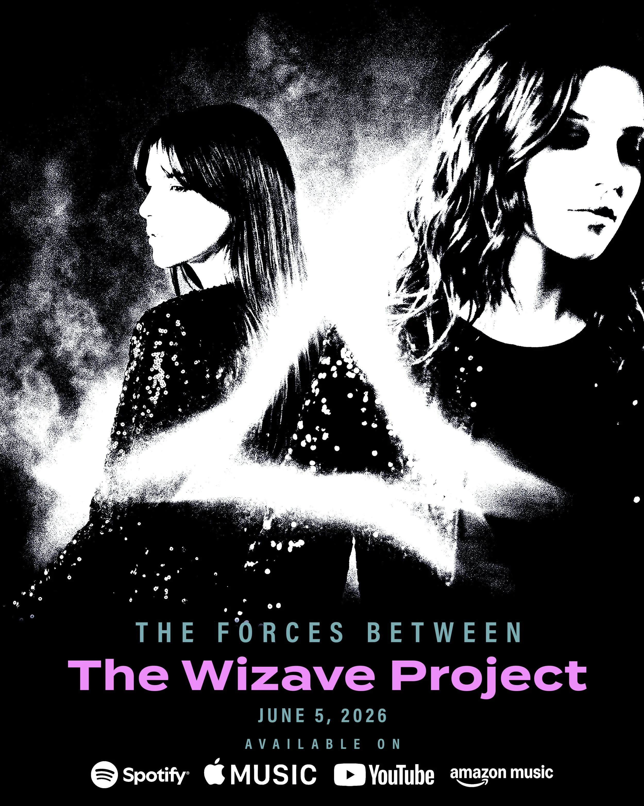 The Wizave Project The Forces Between Promo Poster New Glitchpop Electropop Music For 2026 and Late Night Drives