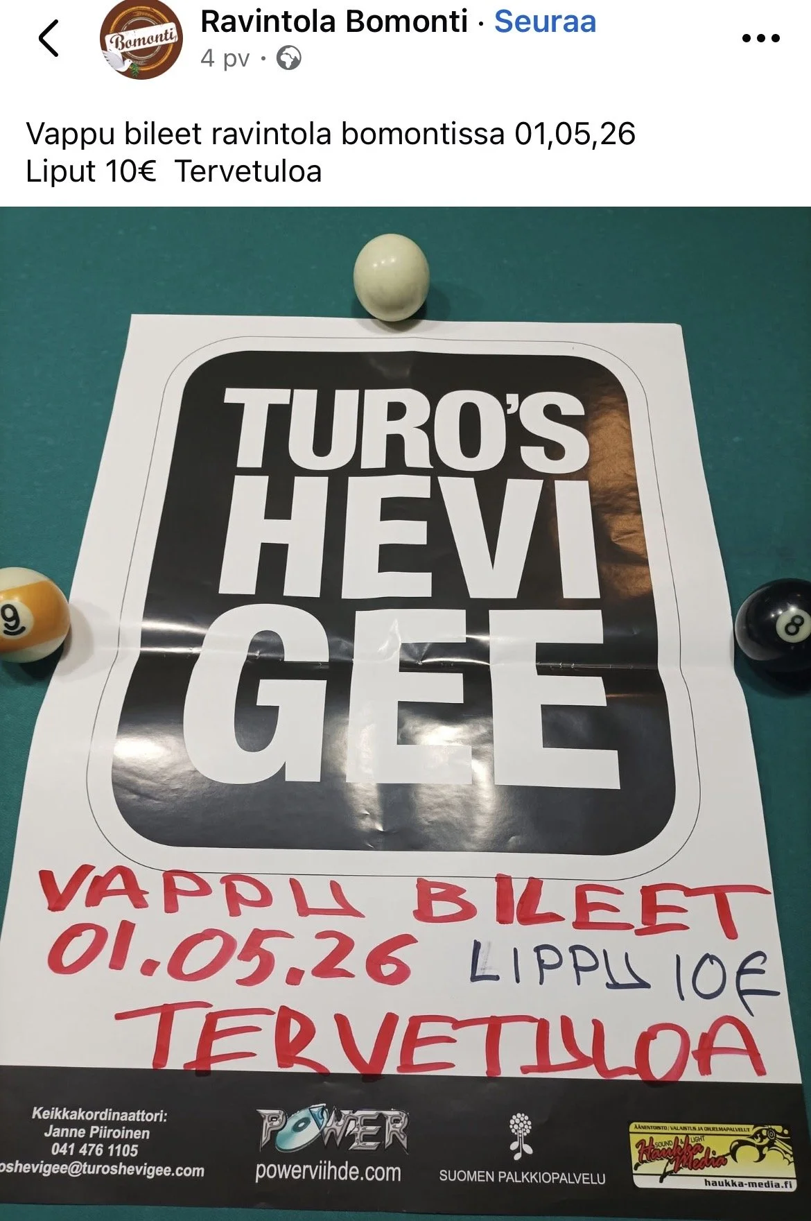 Bomontin Vappubileet Turo´s Hevi Gee