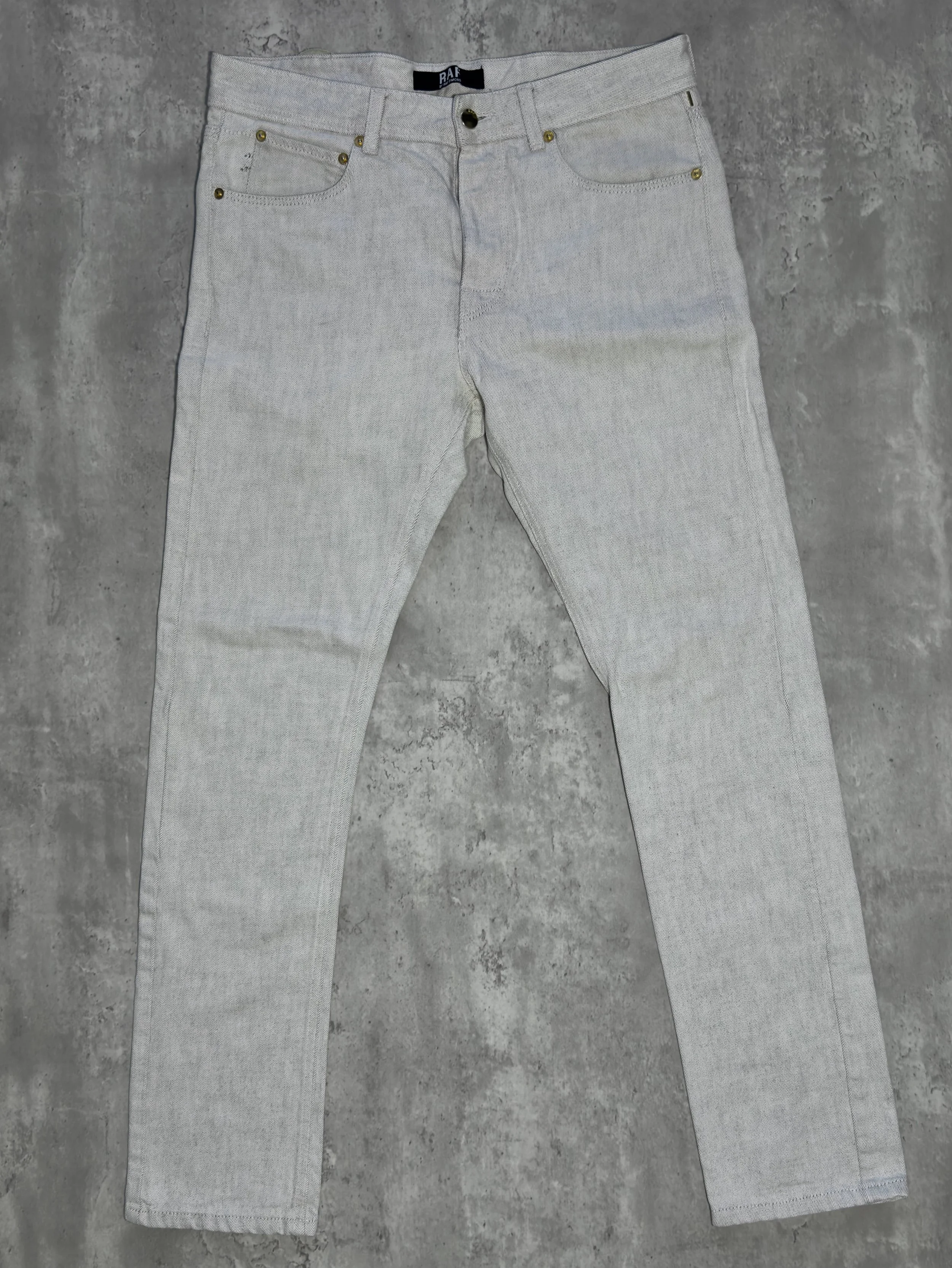 Raf by Raf Simons Denim Jeans, Cocaine White