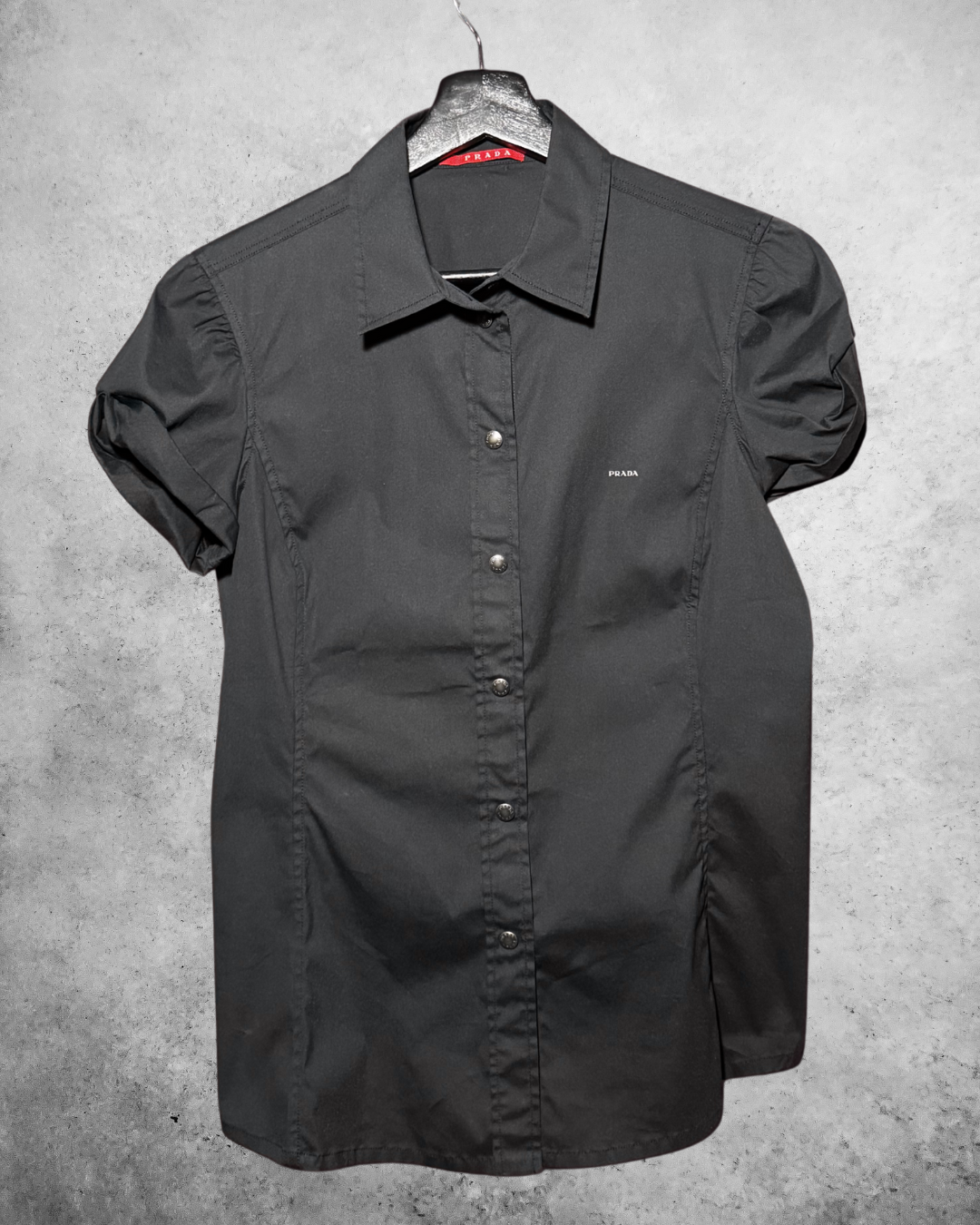 second-hand short sleeve shirt by prada linea rossa, black