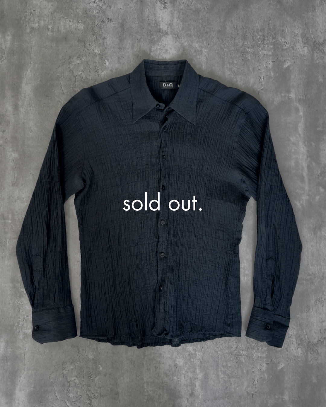 Dolce & Gabbana Vintage Crinkled Shirt, Washed Black