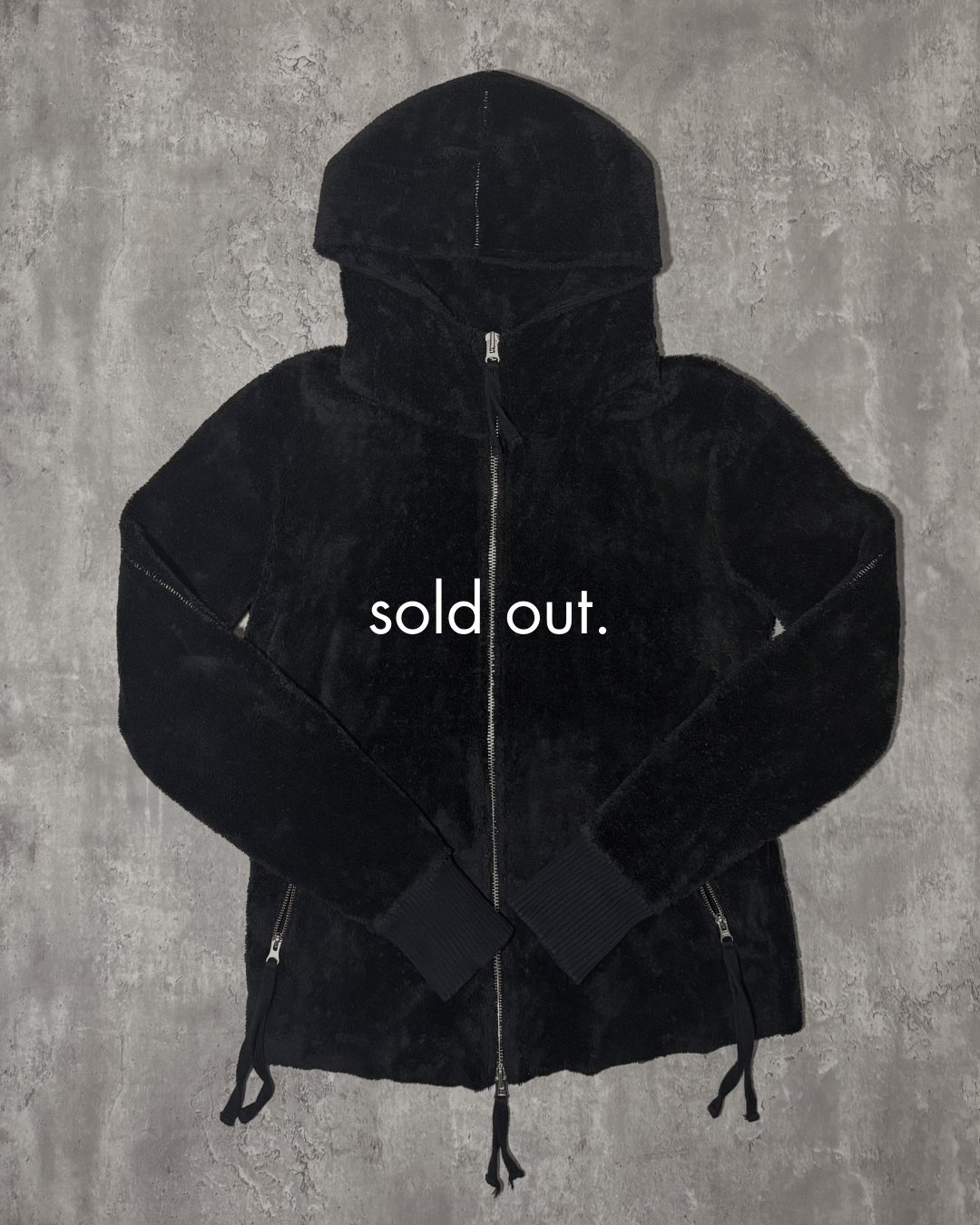 Thom Krom Teddy Fleece Jacket, Black