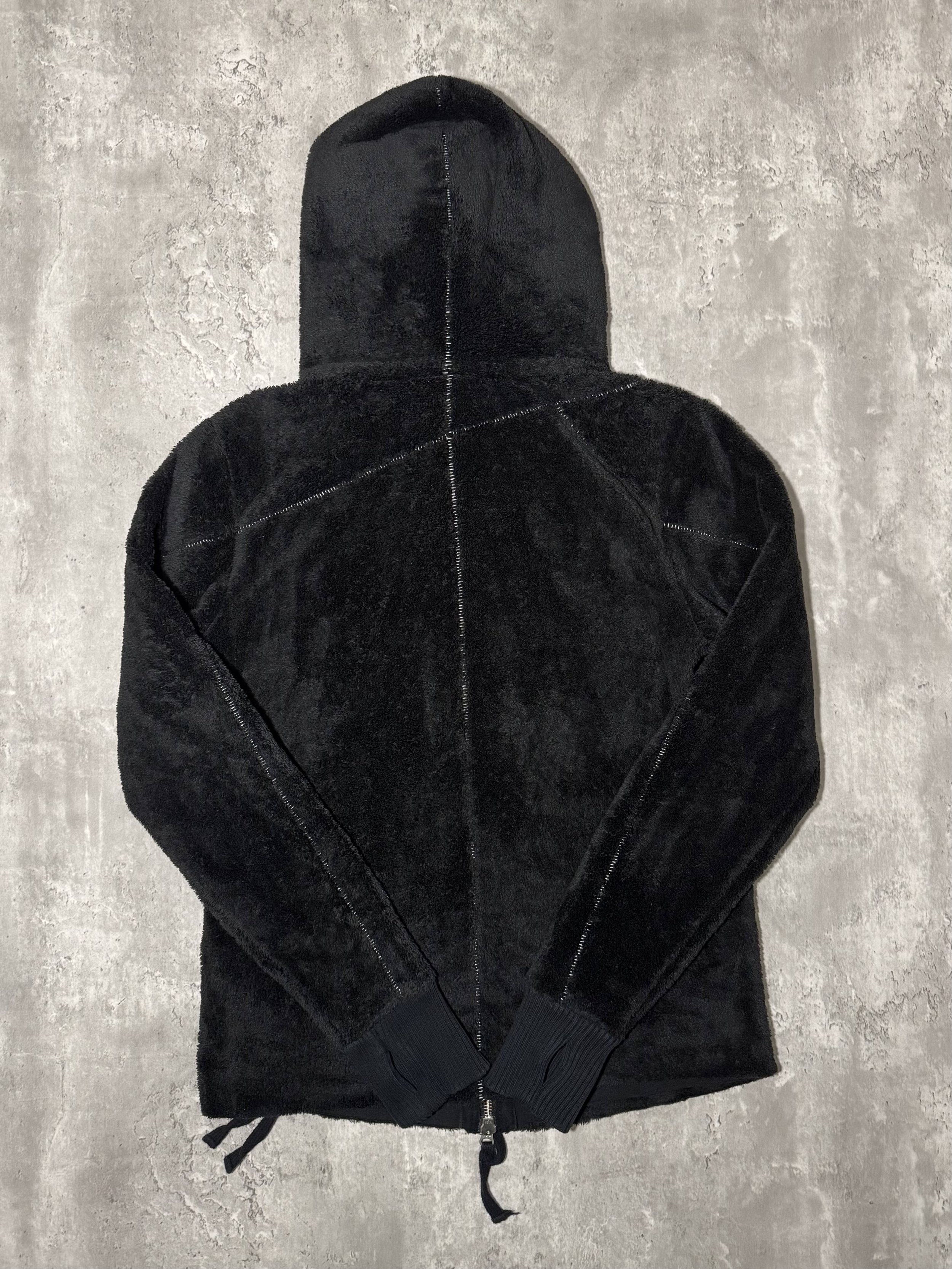 curated teddy fleece zip hoodie by thom krom, black