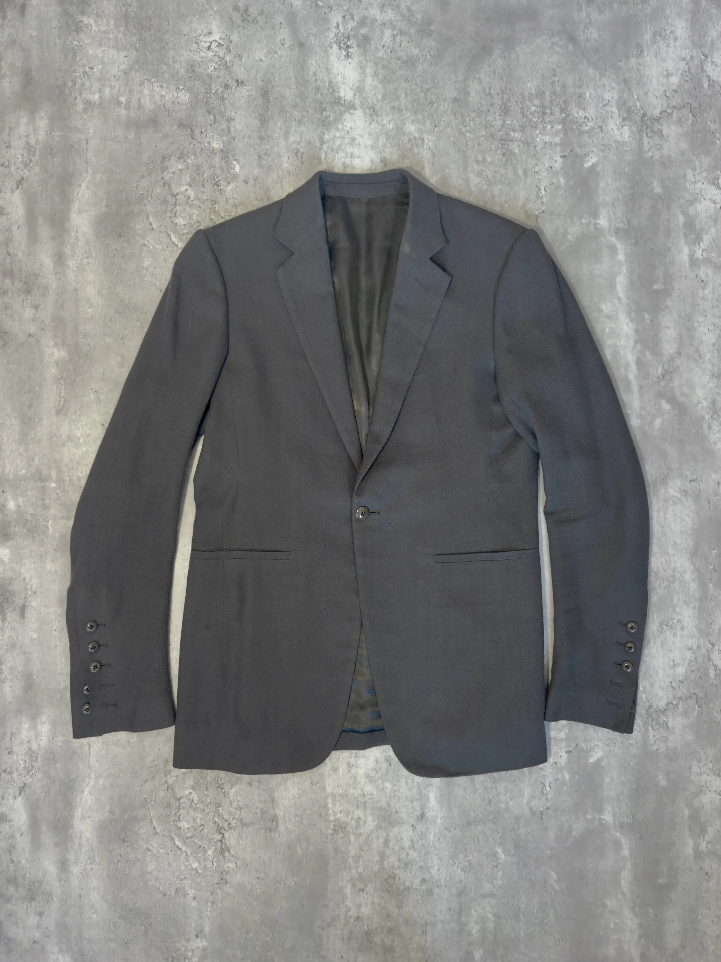 archive rick owens petrol wool blazer fw13 14 made in italy