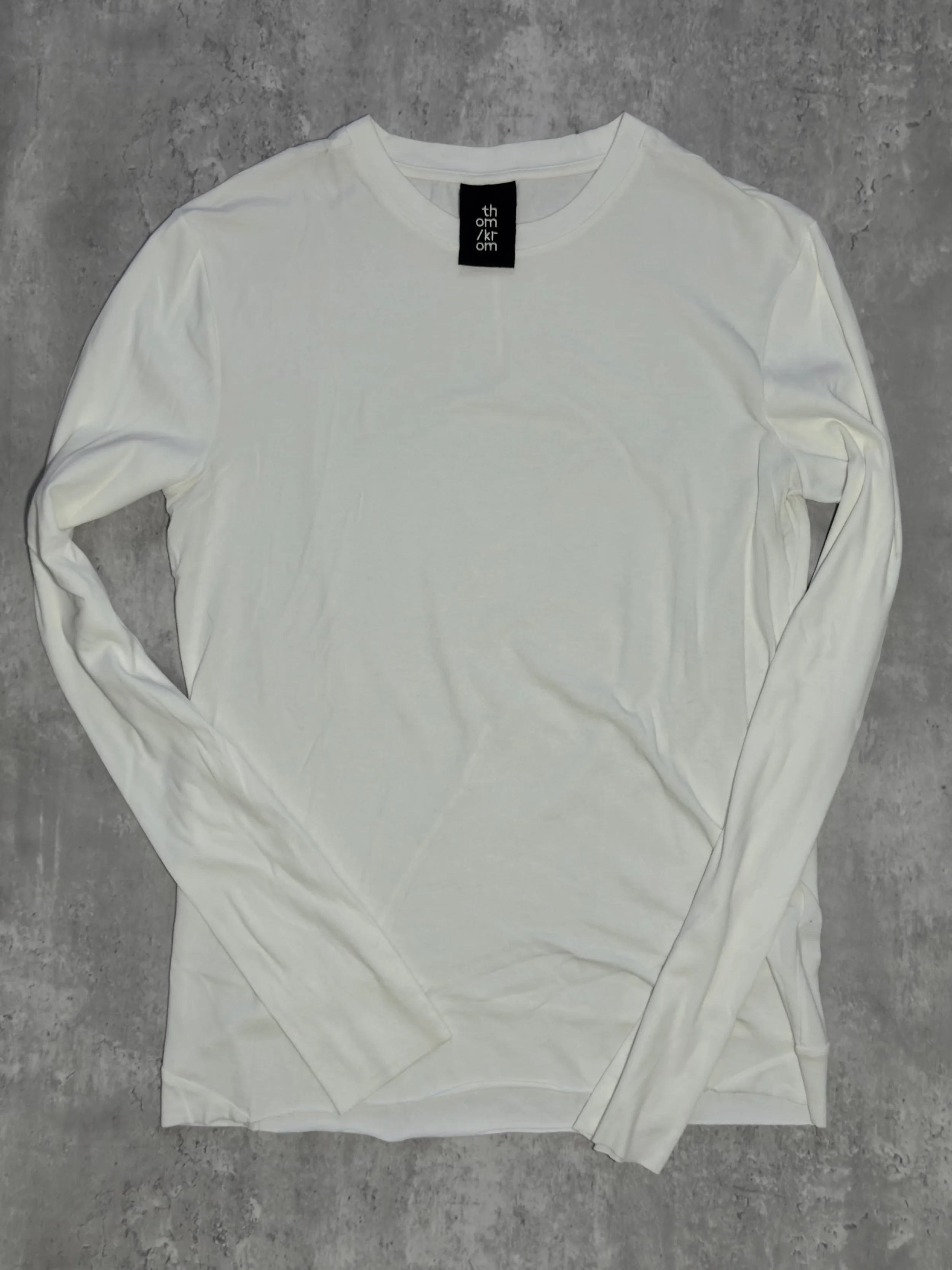 Thom Krom Cotton Long Sleeve, White