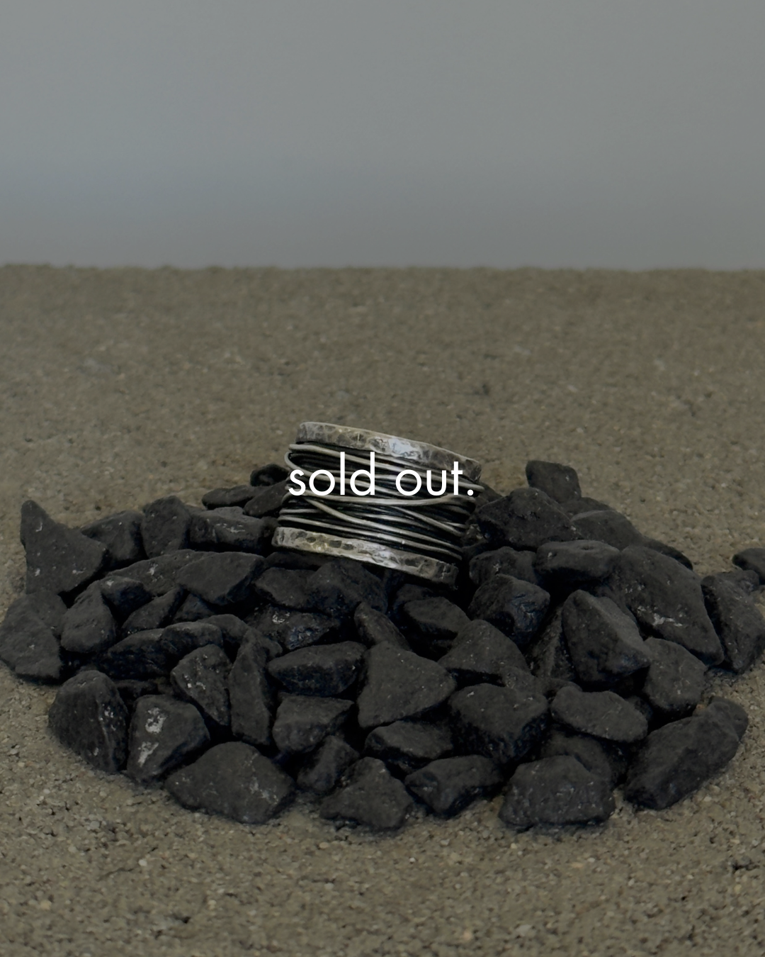 Sterling Silver Wire Ring, Oxidized Finish