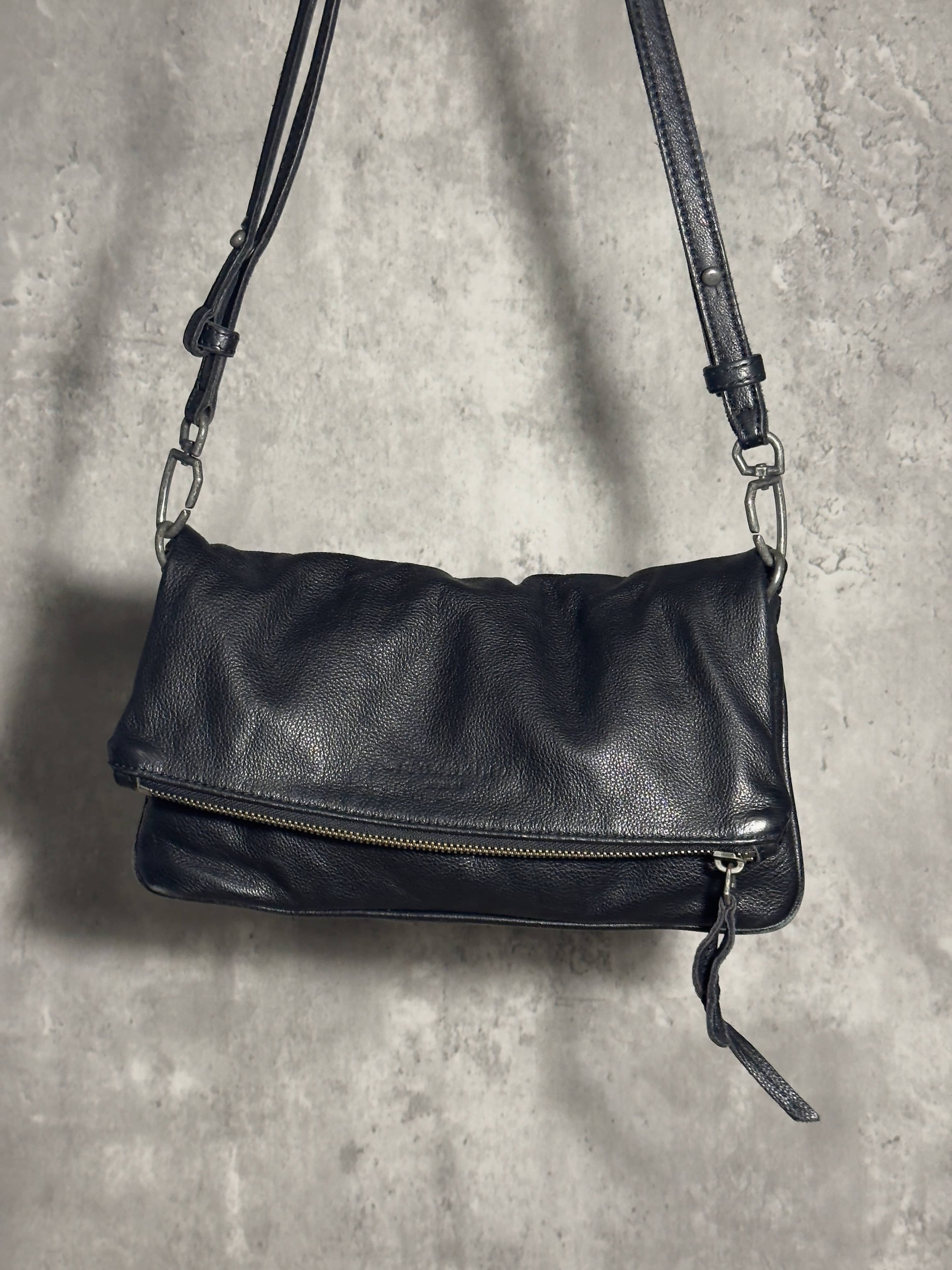curated leather messenger bag by liebeskind, black /project cvsd