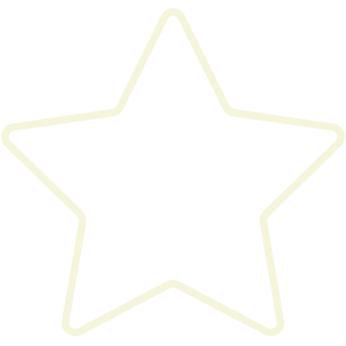 White neon star outline on a black background.