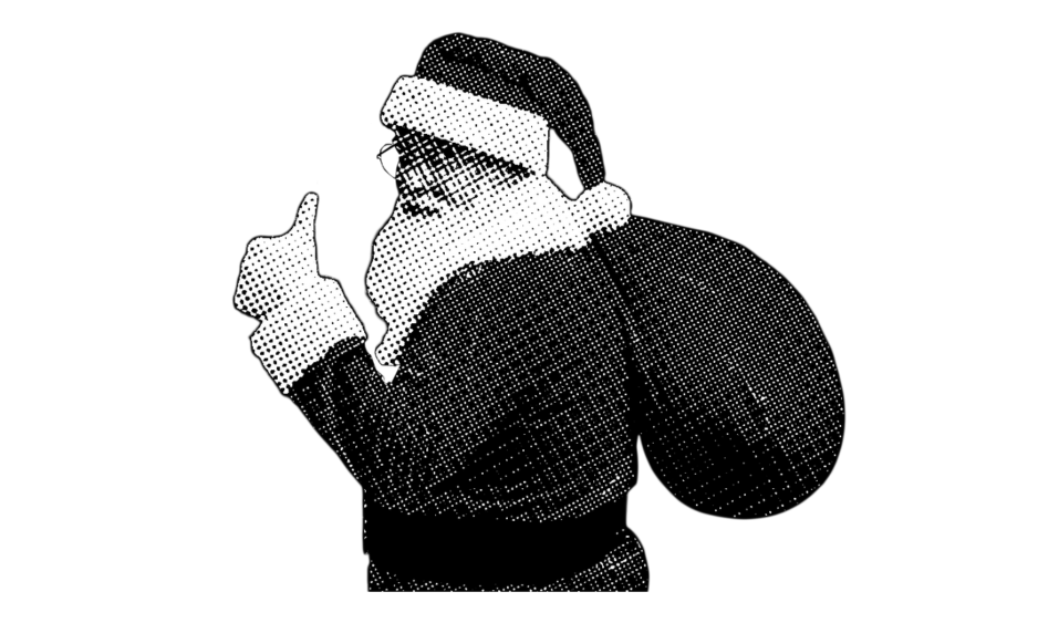 Silhouette of a person wearing a hoodie and glasses, with one hand raised near their face, in a high-contrast black and white style.