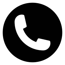 WhatsApp icon with a white phone inside a black circle