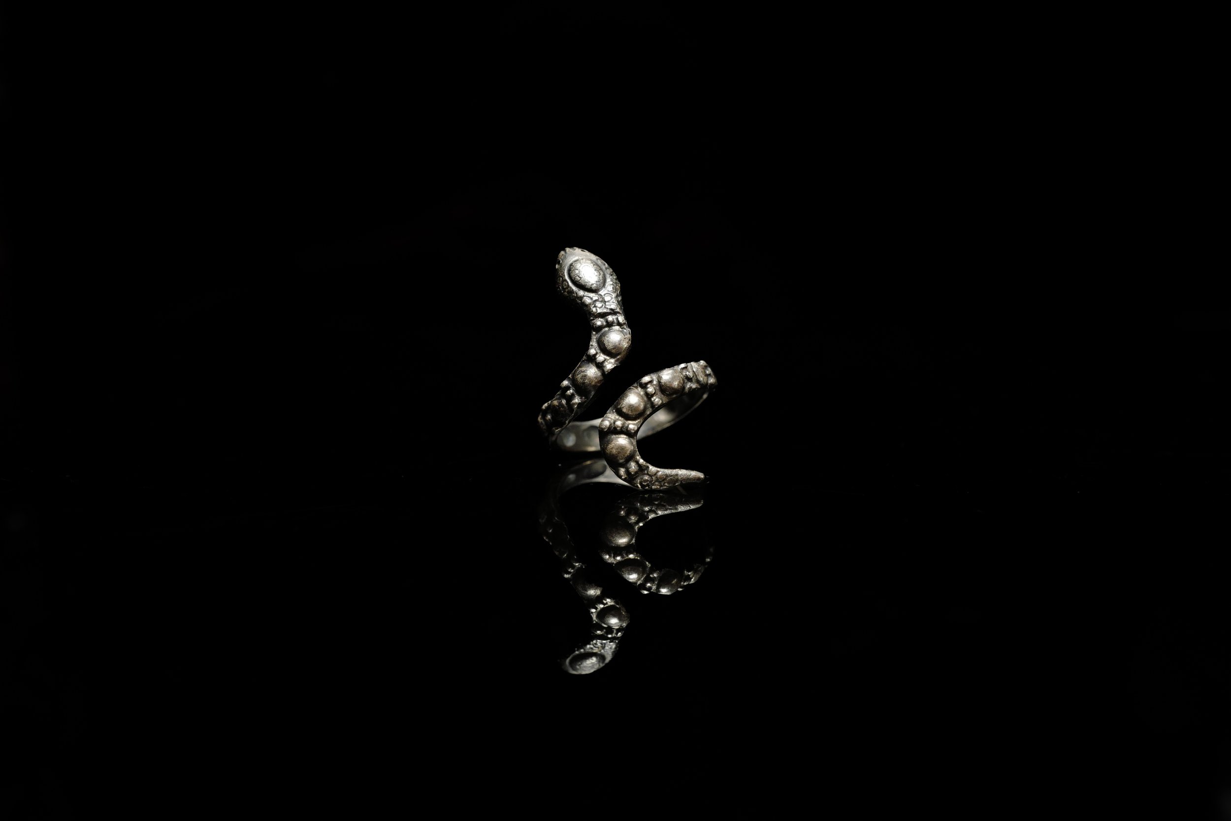 Copy of Oxidized Silver Single Headed Snake Ring upright top.jpg
