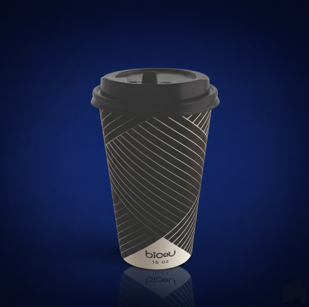 Vaso Elegante de 16oz con Diseño de Franjas