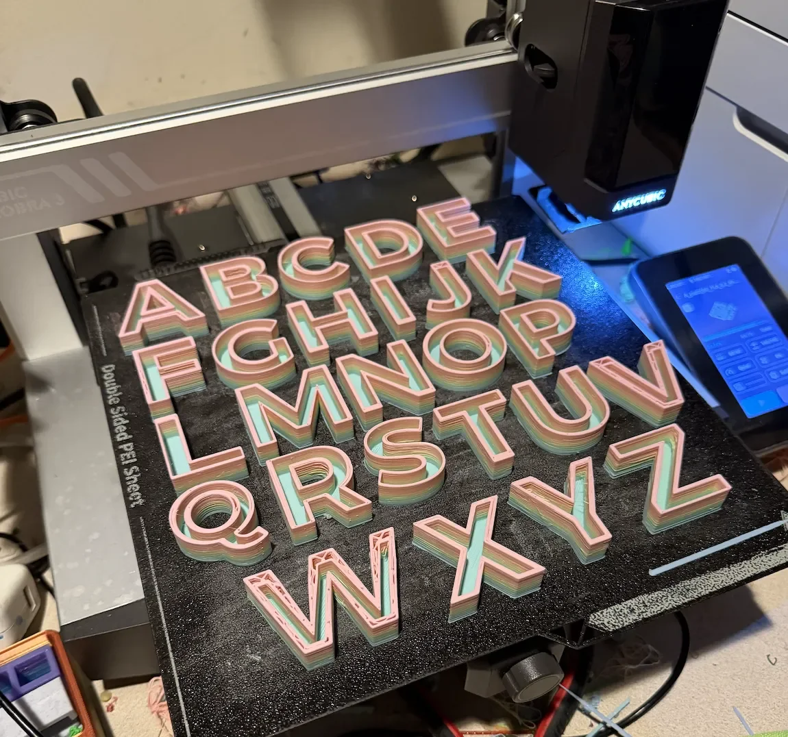 Alphabet letter shakers 3D print STL files