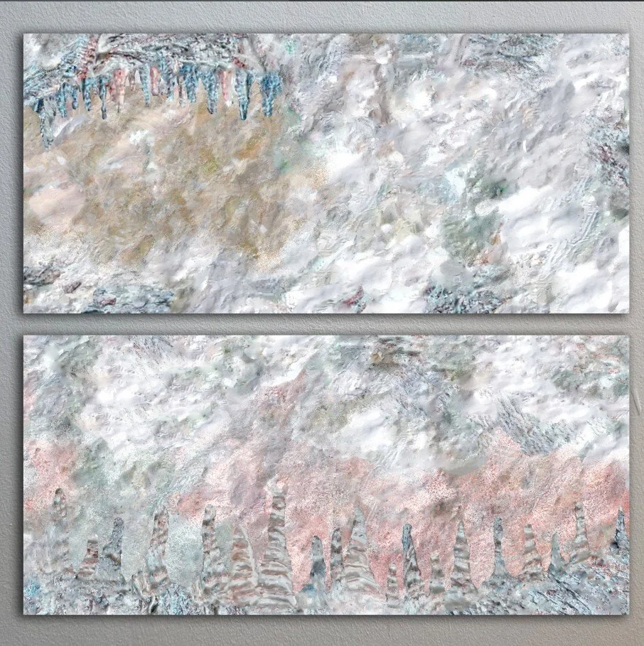 The Opposing Stalactites - Rivers Act I (Diptych, dibond, 2x 975 x 450 mm)