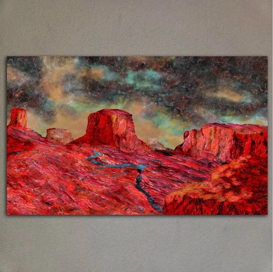 Sunrise over Sedona - Rivers Act III (dibond, 384 x 175 mm)