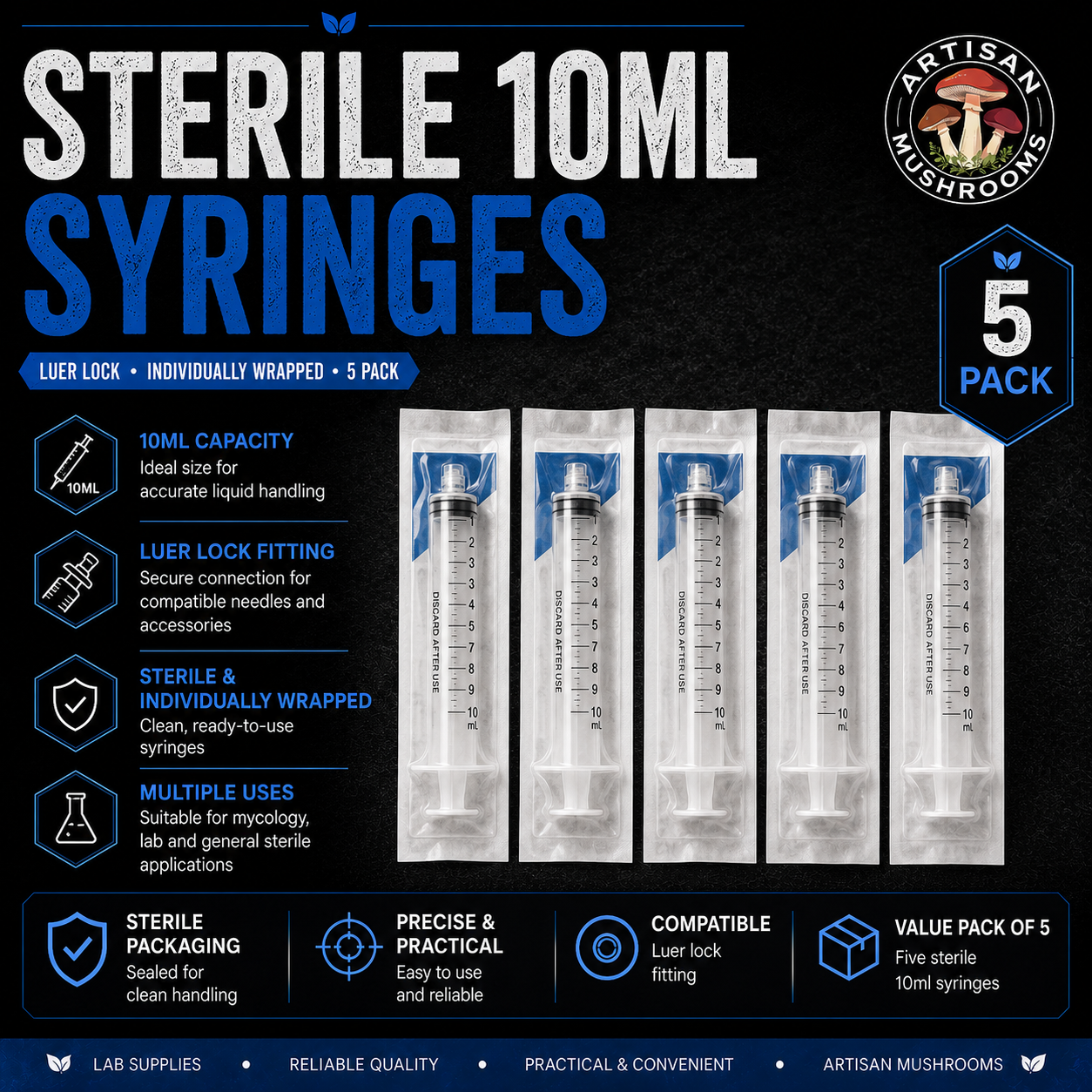 10ml Sterile Syringe With Luer Lok Tip