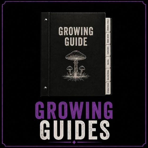 Mushroom cultivation guides, tutorials and educational growing resources.
