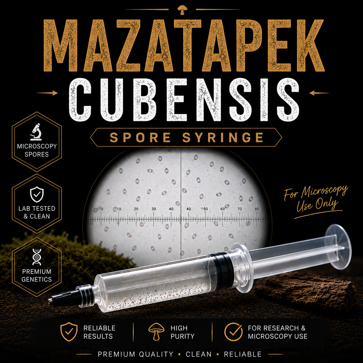 Mazatapek Cubensis Spore Syringe