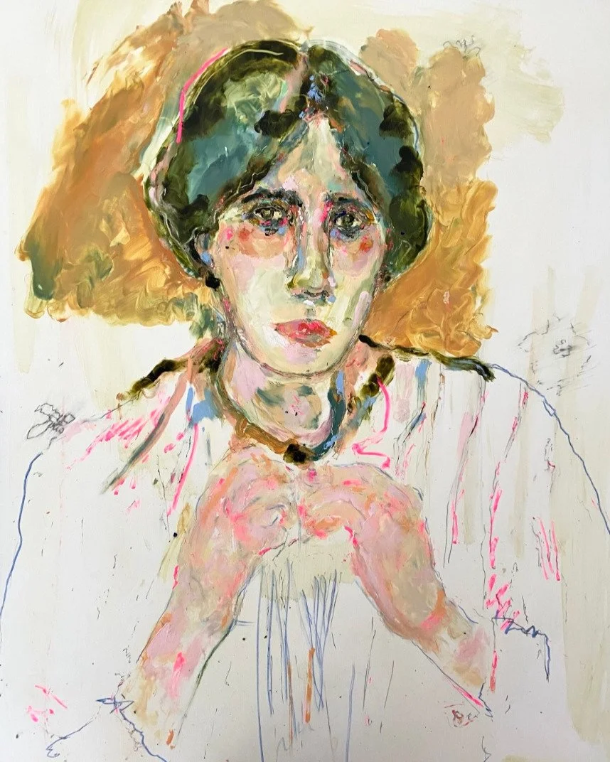 Drea Cohane_Au-delà du miroir_2025_Gouache et crayon aquarelle sur papier Yupo_45,7 x 61 cm.jpg