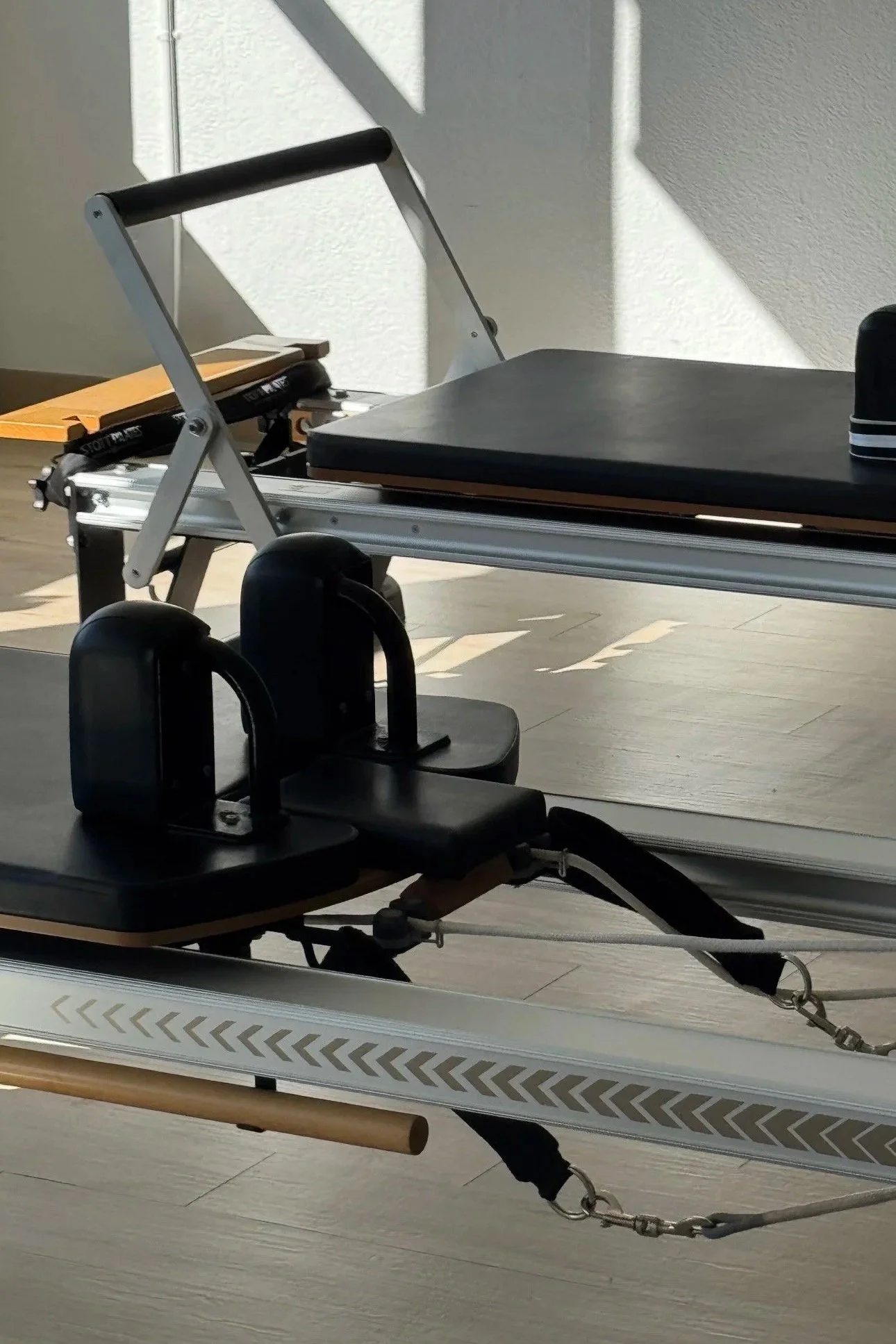 Reformer pilates equipment used in private session