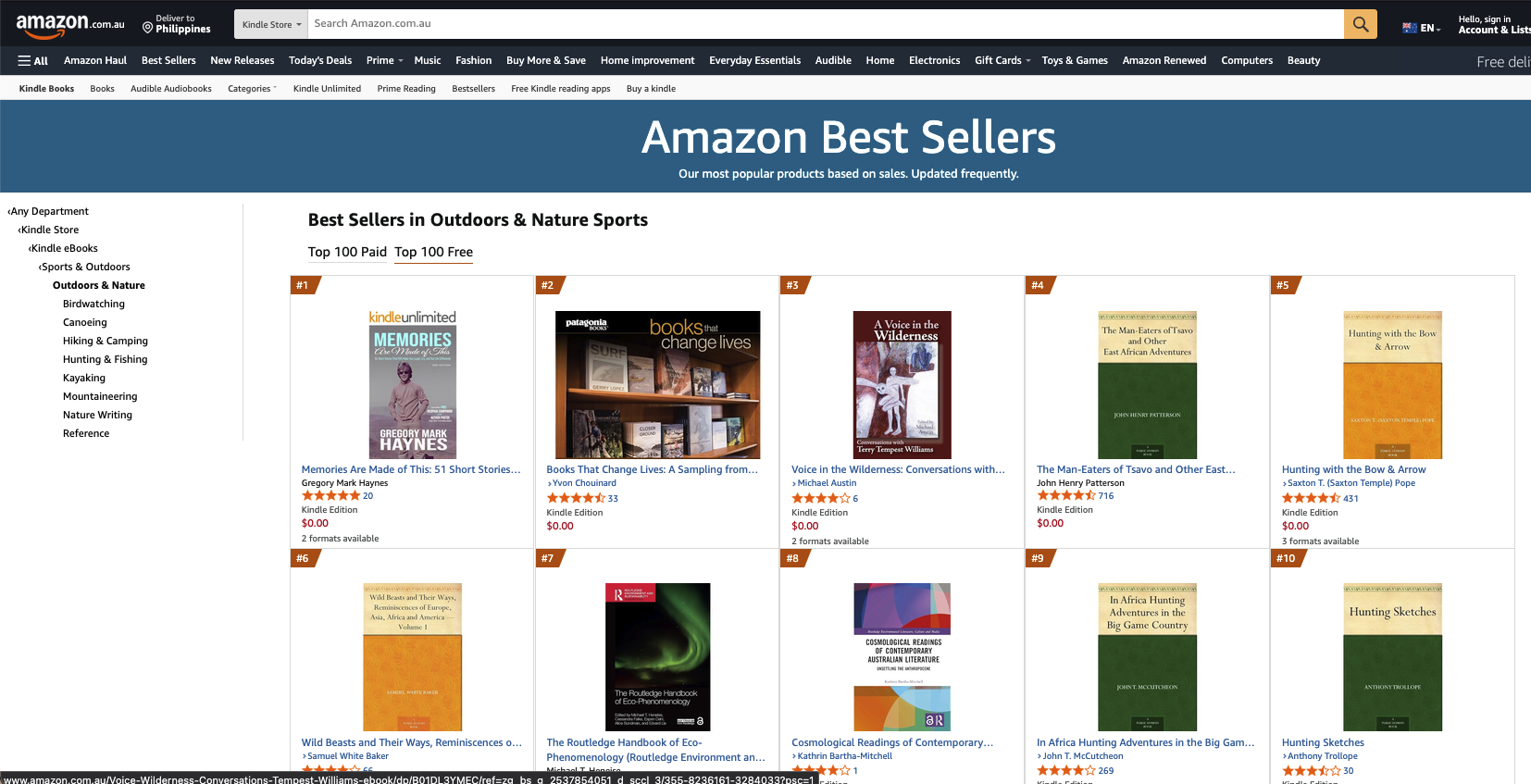 Aus #1 in Outdoors & Nature Sports.png