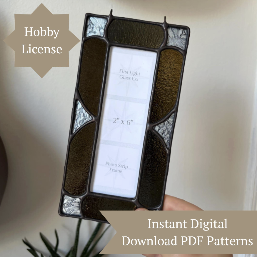 Stained Glass Photo Strip Frame Pattern • PDF Download • Hobby License