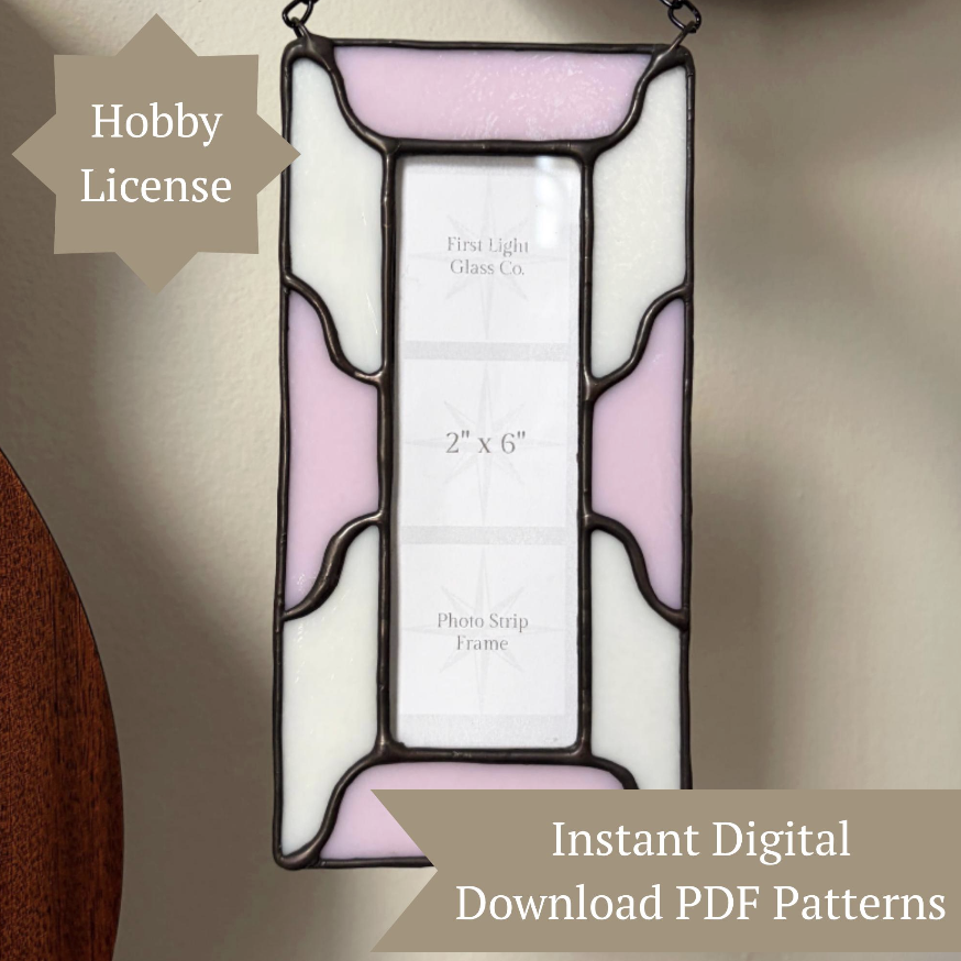 Stained Glass Photo Strip Frame Pattern • PDF Download • Hobby License