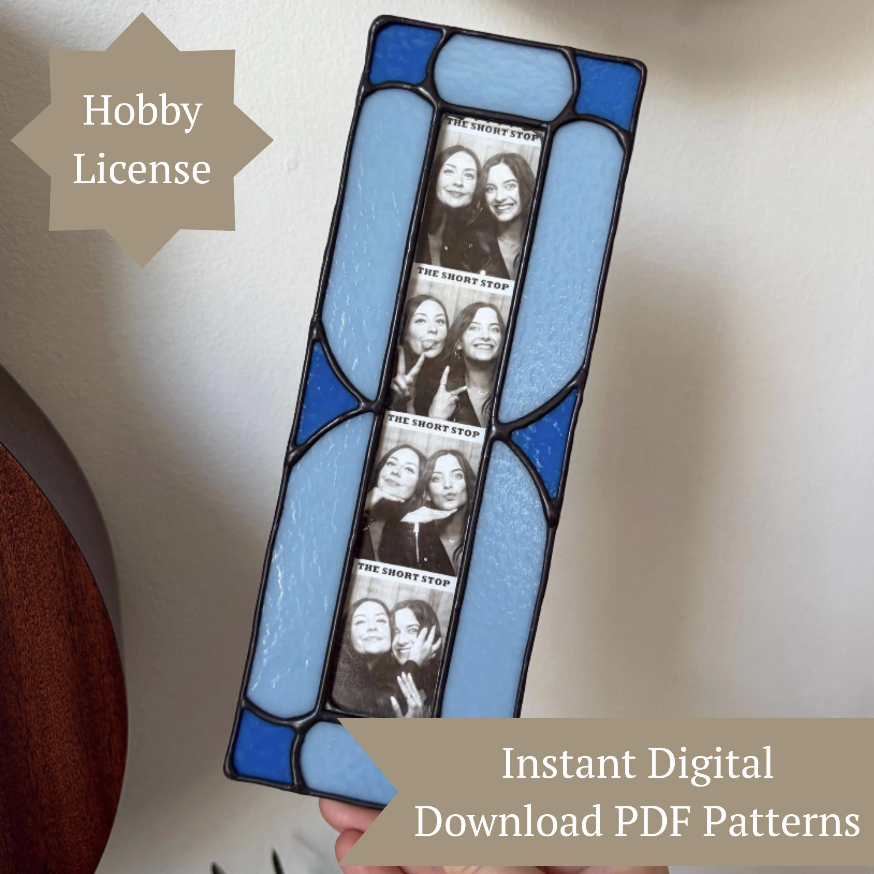 Stained Glass Photo Strip Frame Pattern • PDF Download • Hobby License