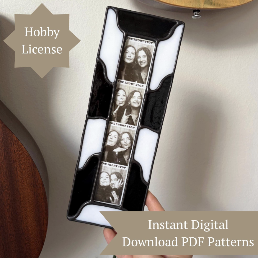 Stained Glass Photo Strip Frame Pattern • PDF Download • Hobby License