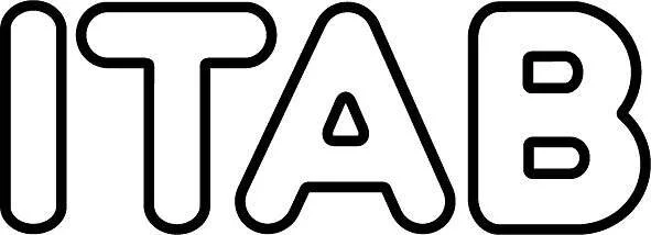 The word "ITAB" written in stylized black outline letters.