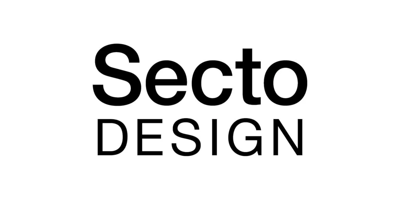 Black text on white background reading 'Secto DESIGN' with 'Secto' in bold and larger font and 'DESIGN' in smaller font underneath.