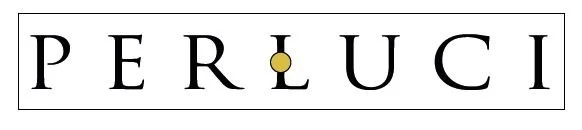 PERLUCI with the letter I depicted as a gold key.