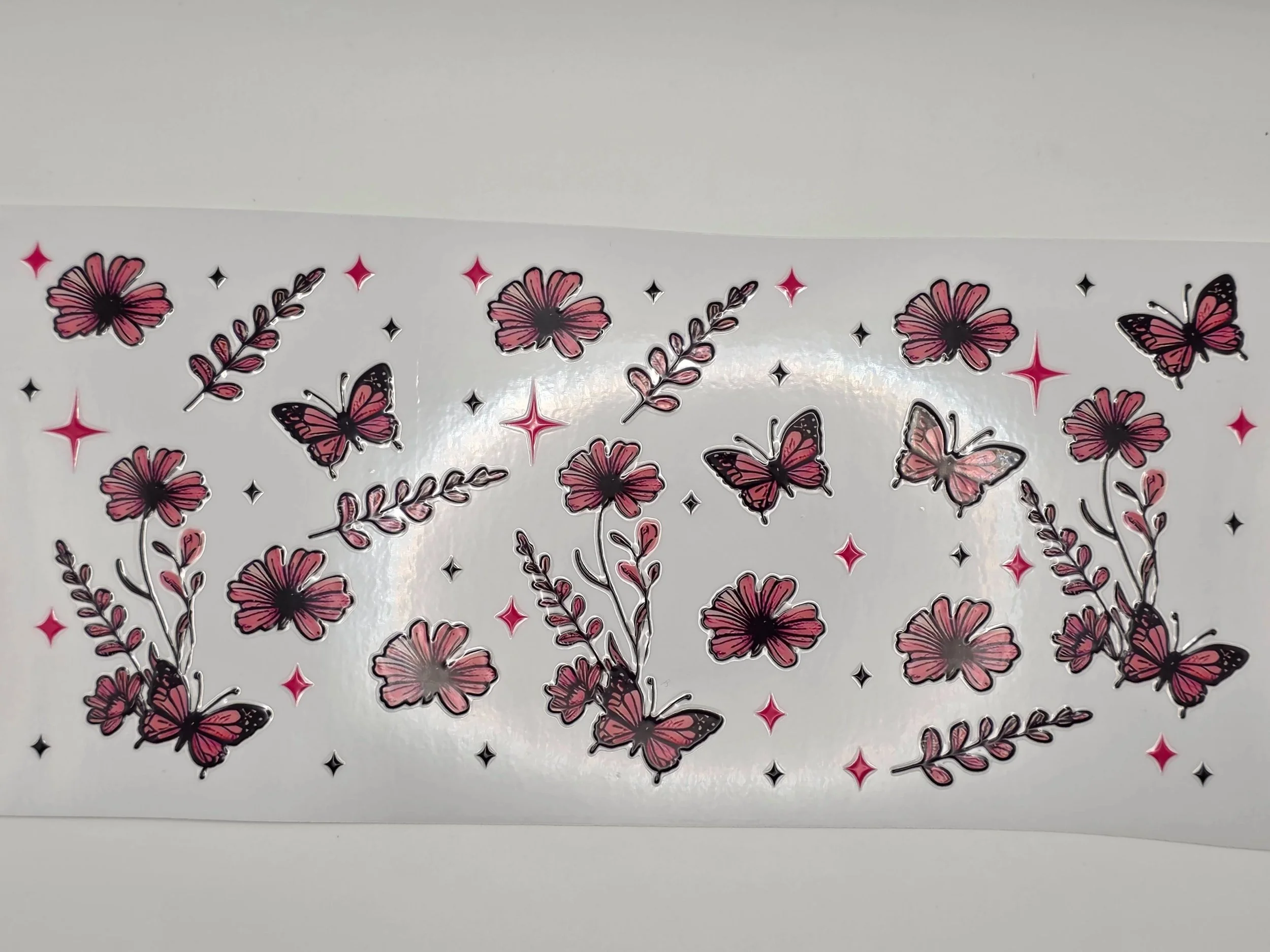 62- Pink Butterflies & Flowers