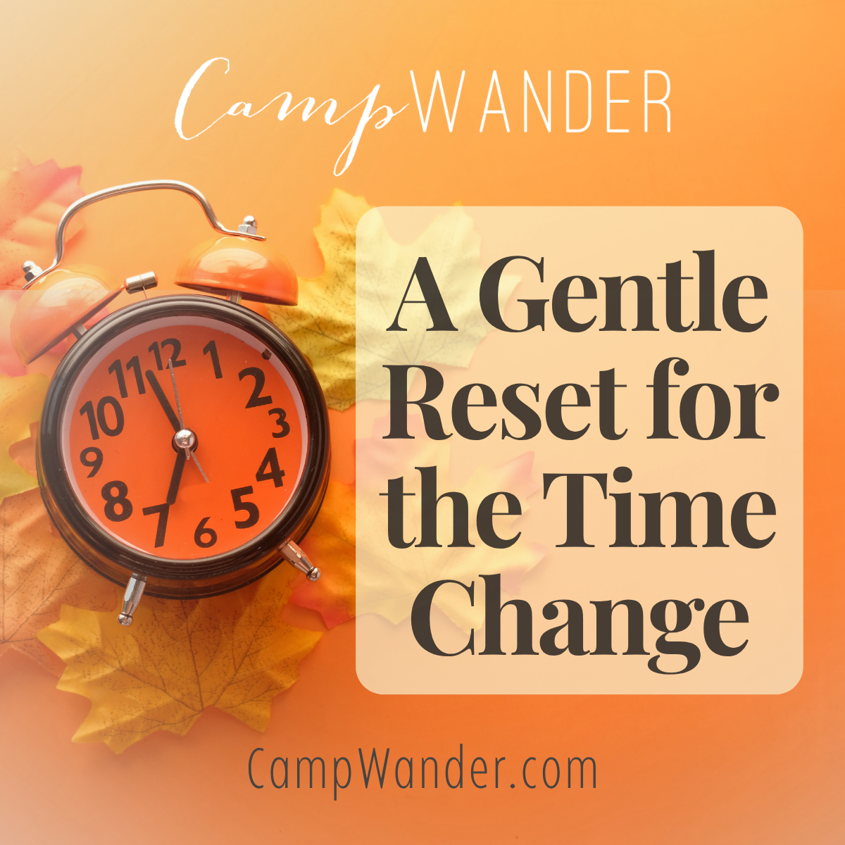 Fall Back Without Losing Sleep: A Gentle Reset for the Time Change